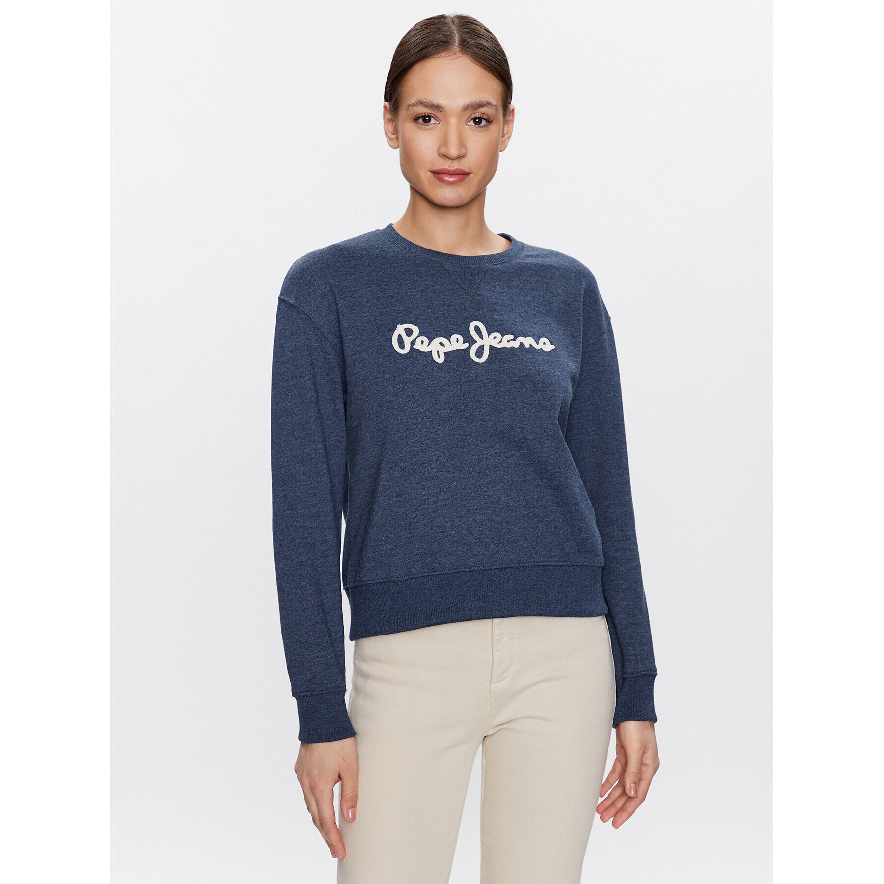 Pepe Jeans Pulóver Nanettes PL581347 Sötétkék Regular Fit - Pepit.hu