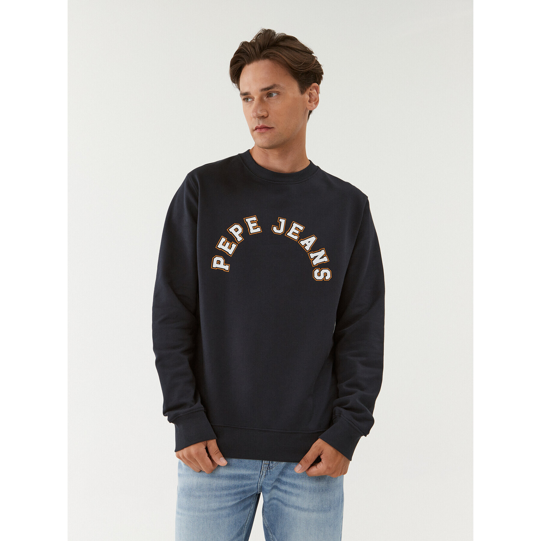 Pepe Jeans Pulóver Westend Sweat PM582524 Sötétkék Regular Fit - Pepit.hu