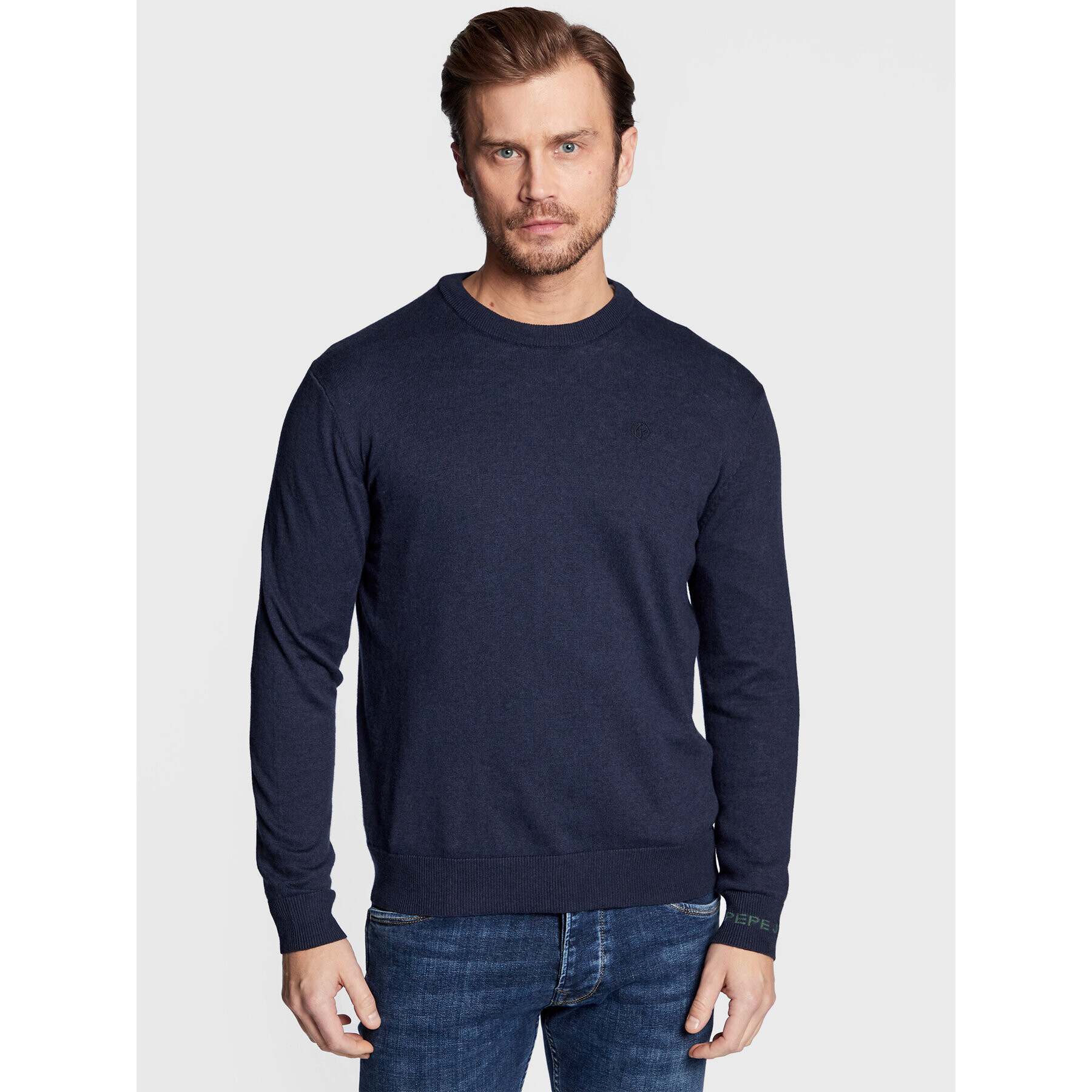 Pepe Jeans Sweater Andre PM702240 Sötétkék Regular Fit - Pepit.hu