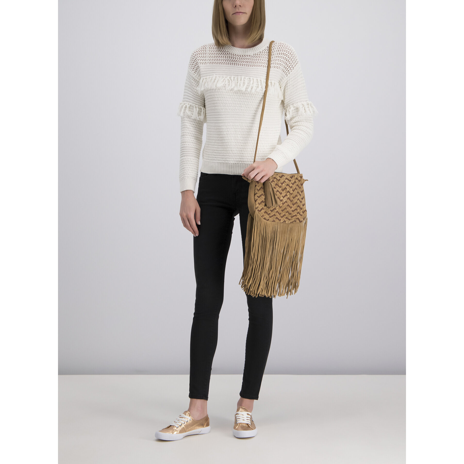 Pepe Jeans Sweater Dina PL701495 Fehér Regular Fit - Pepit.hu