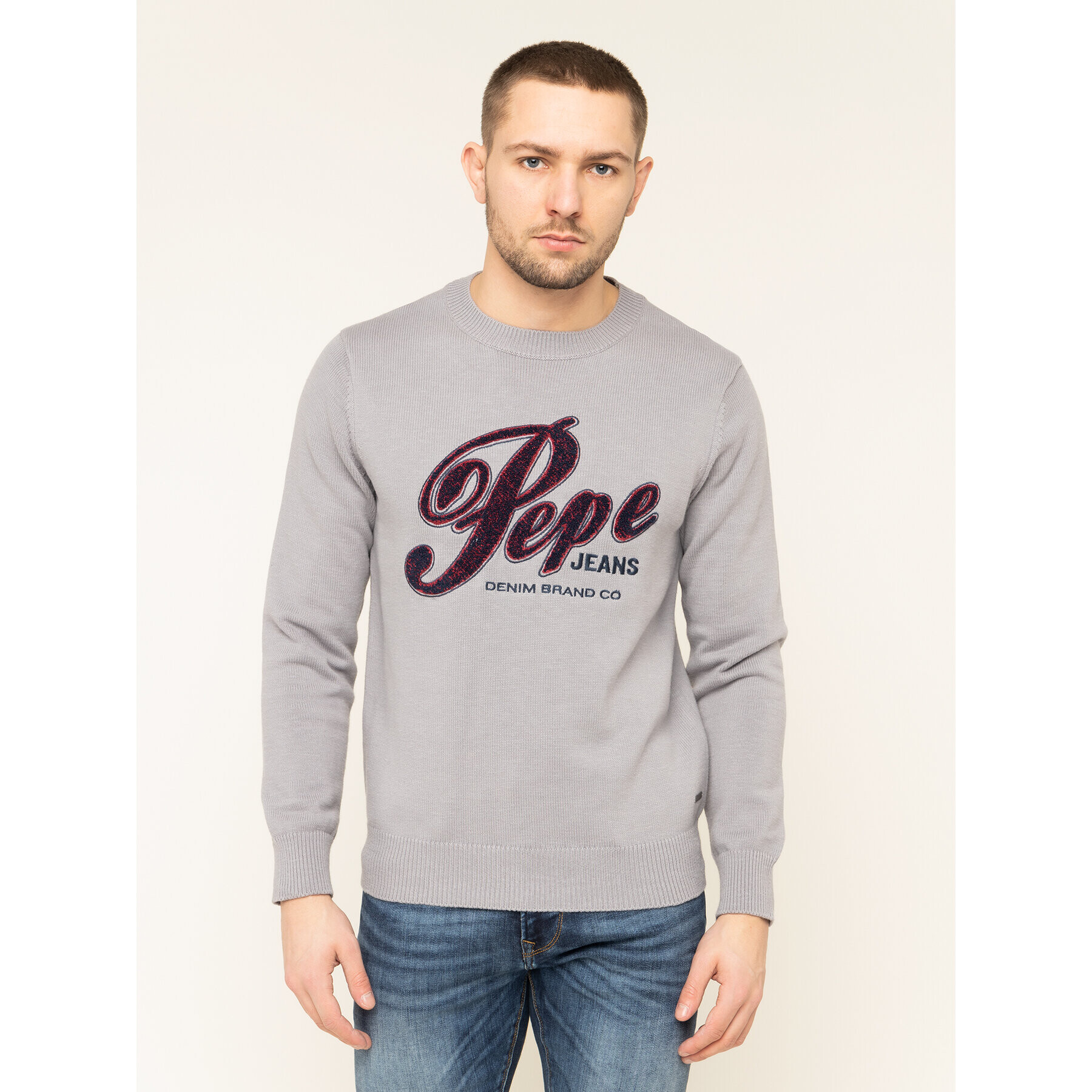 Pepe Jeans Sweater Gabriel PM701973 Szürke Regular Fit - Pepit.hu