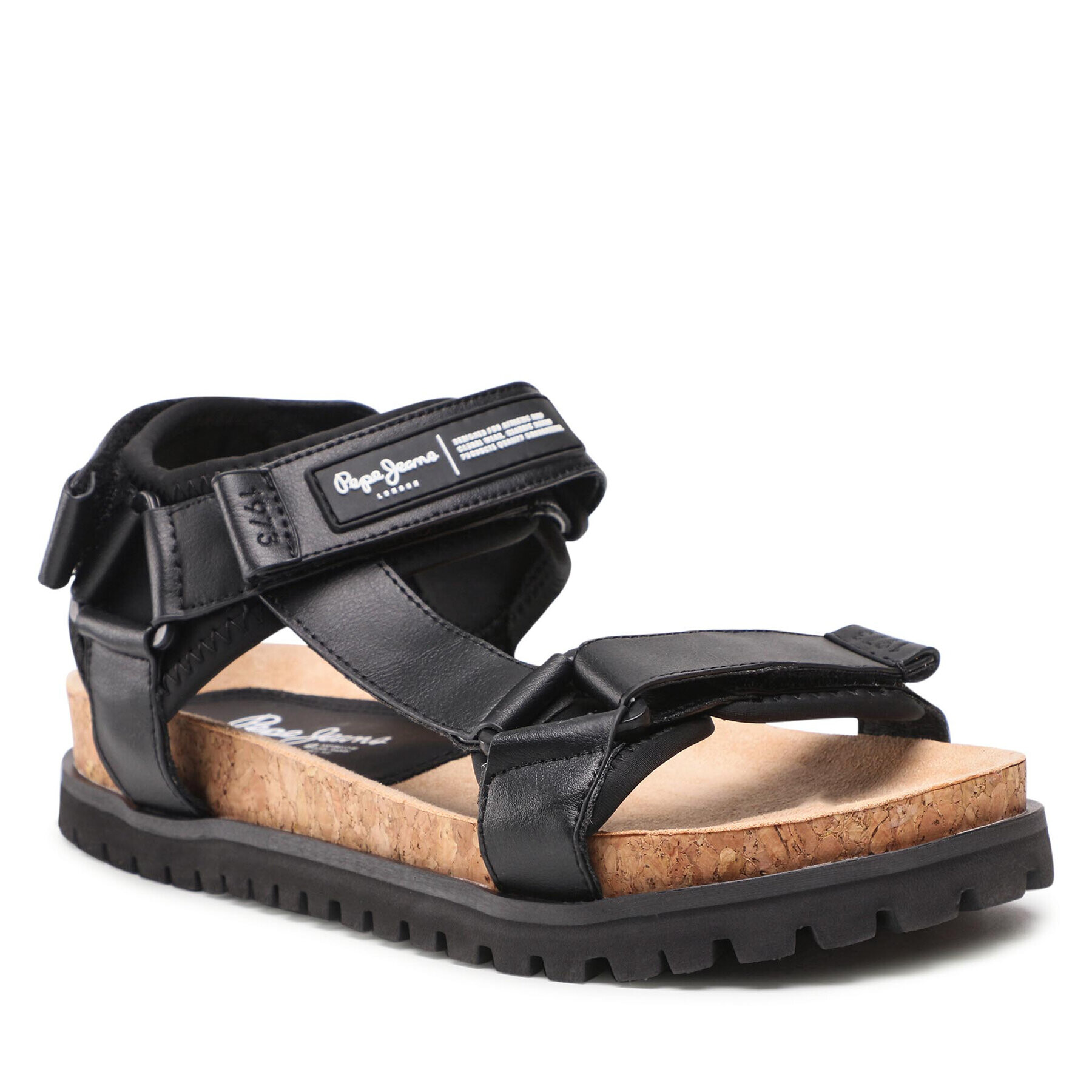 Pepe Jeans Szandál Urban Sandal Cork PMS90094 Fekete - Pepit.hu