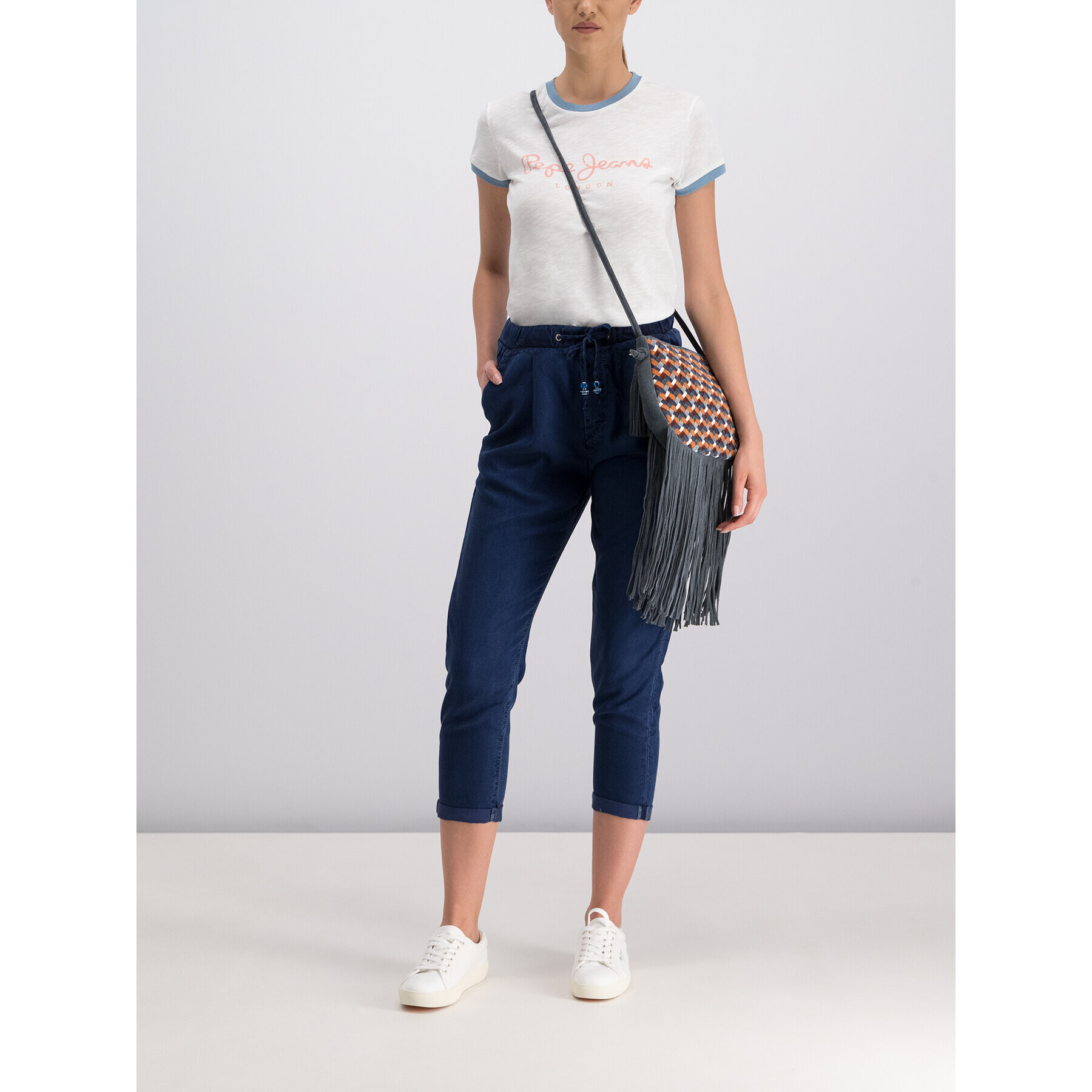 Pepe Jeans Szövet nadrág Donna Blue PL203389 Sötétkék Regular Fit - Pepit.hu