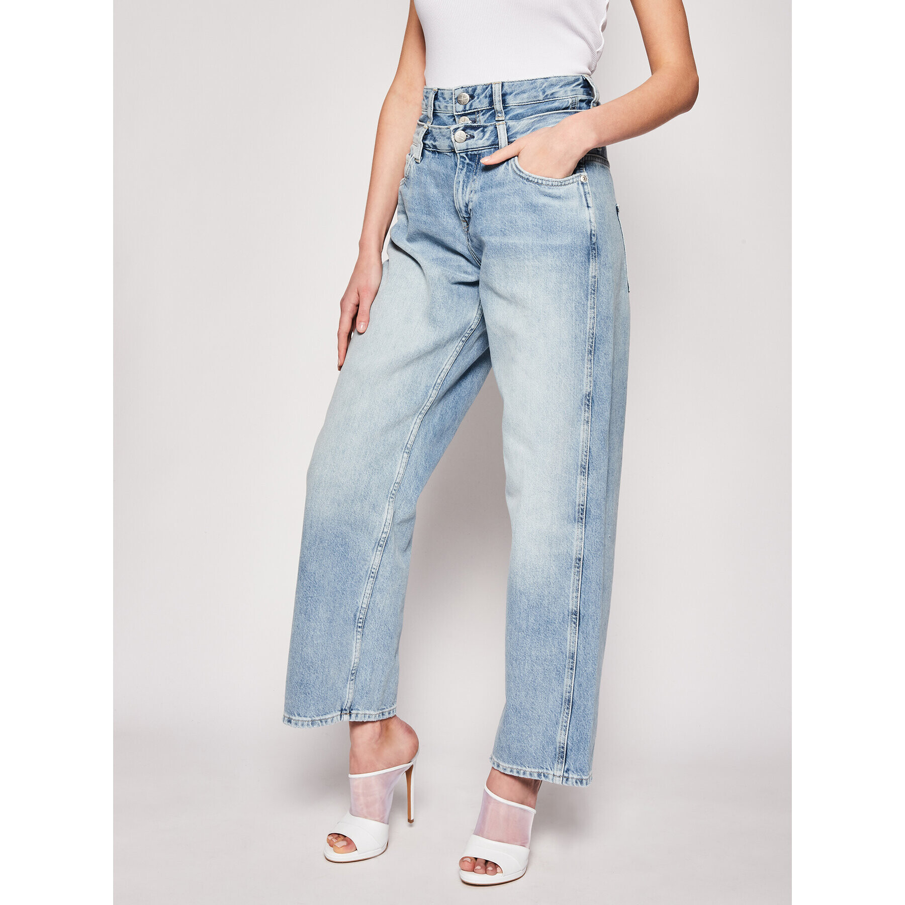 Pepe Jeans Wide Leg farmer DUA LIPA Blaze PL2037330 Kék Wide Leg - Pepit.hu