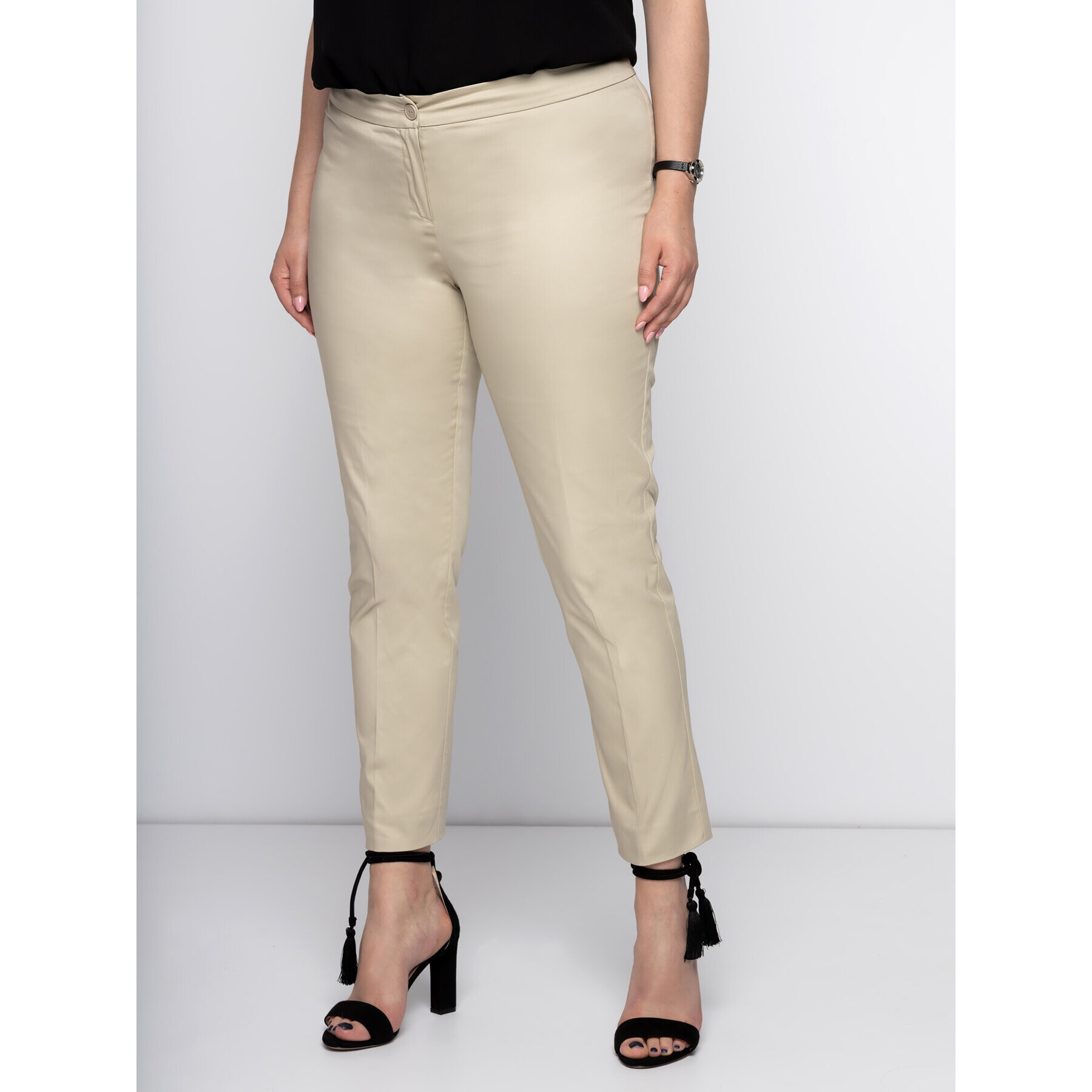 Persona by Marina Rinaldi Chinos 1132079 Bézs Regular Fit - Pepit.hu