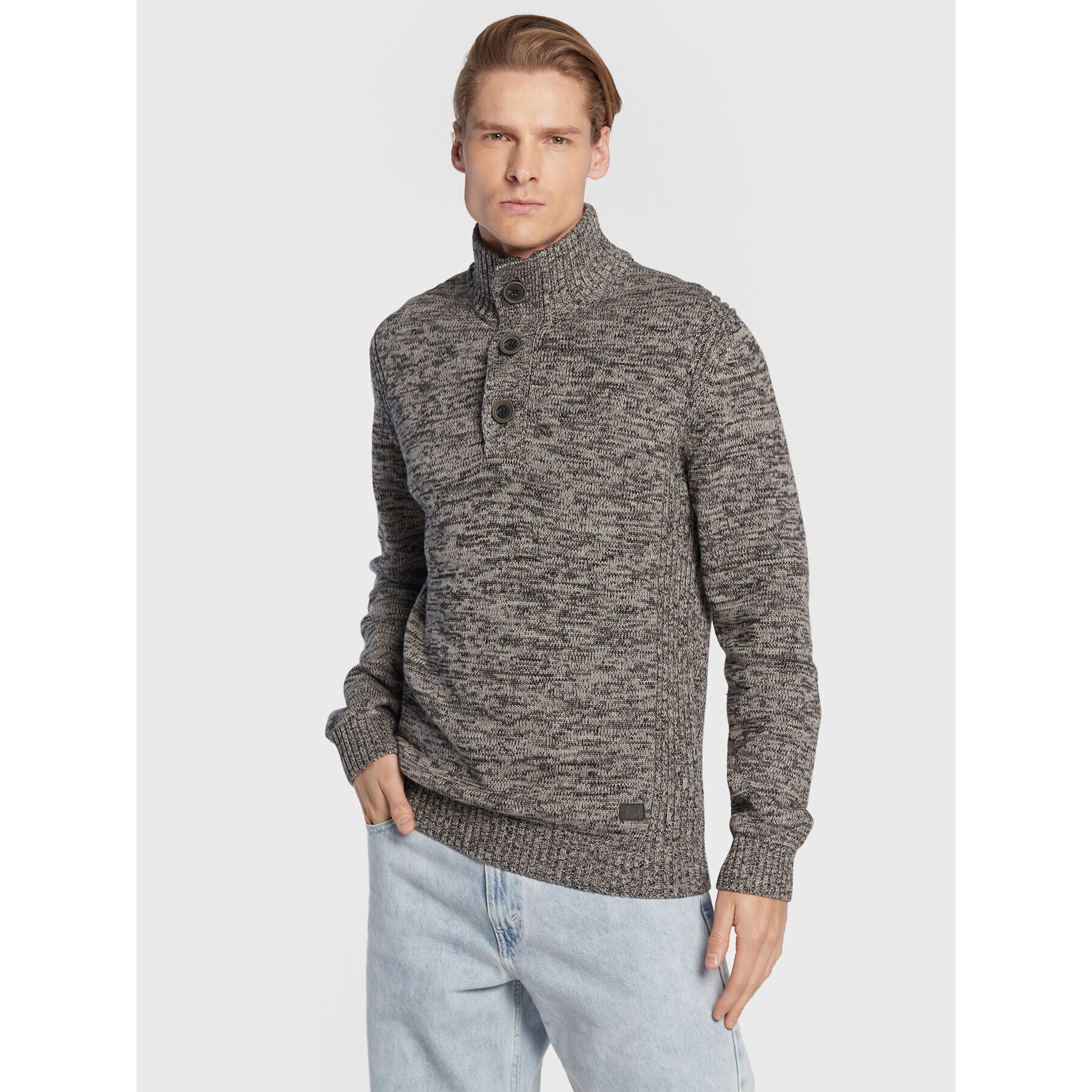 Petrol Industries Sweater M-3020-KWC206 Szürke Regular Fit - Pepit.hu