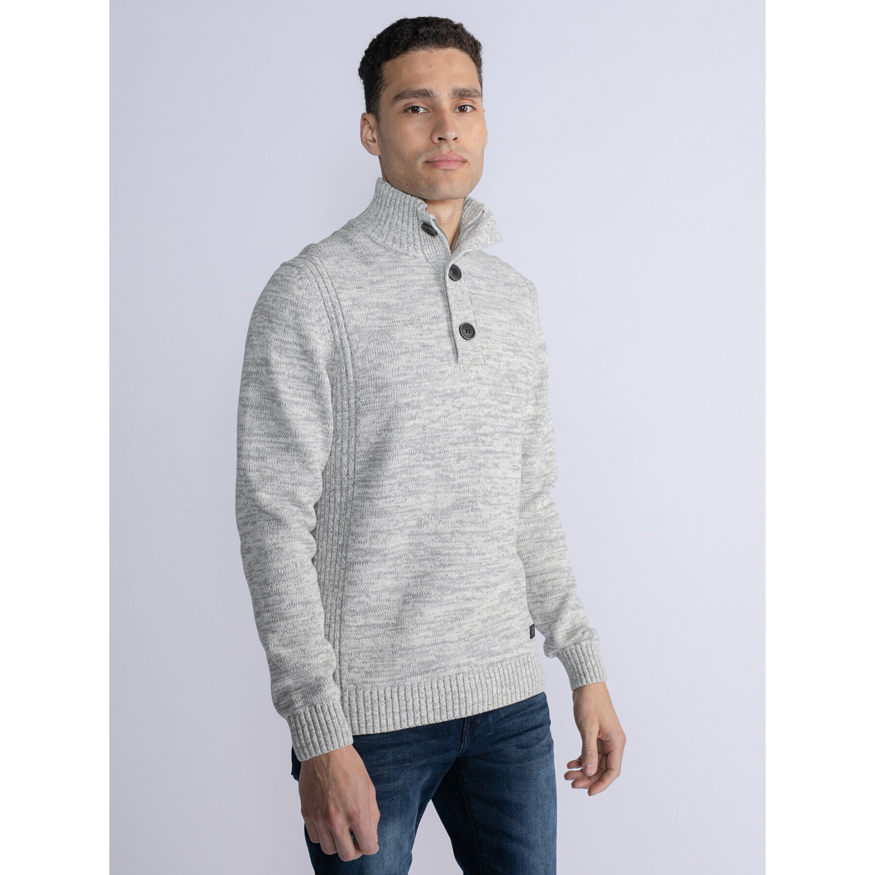 Petrol Industries Sweater M-3030-KWC206 Szürke Regular Fit - Pepit.hu