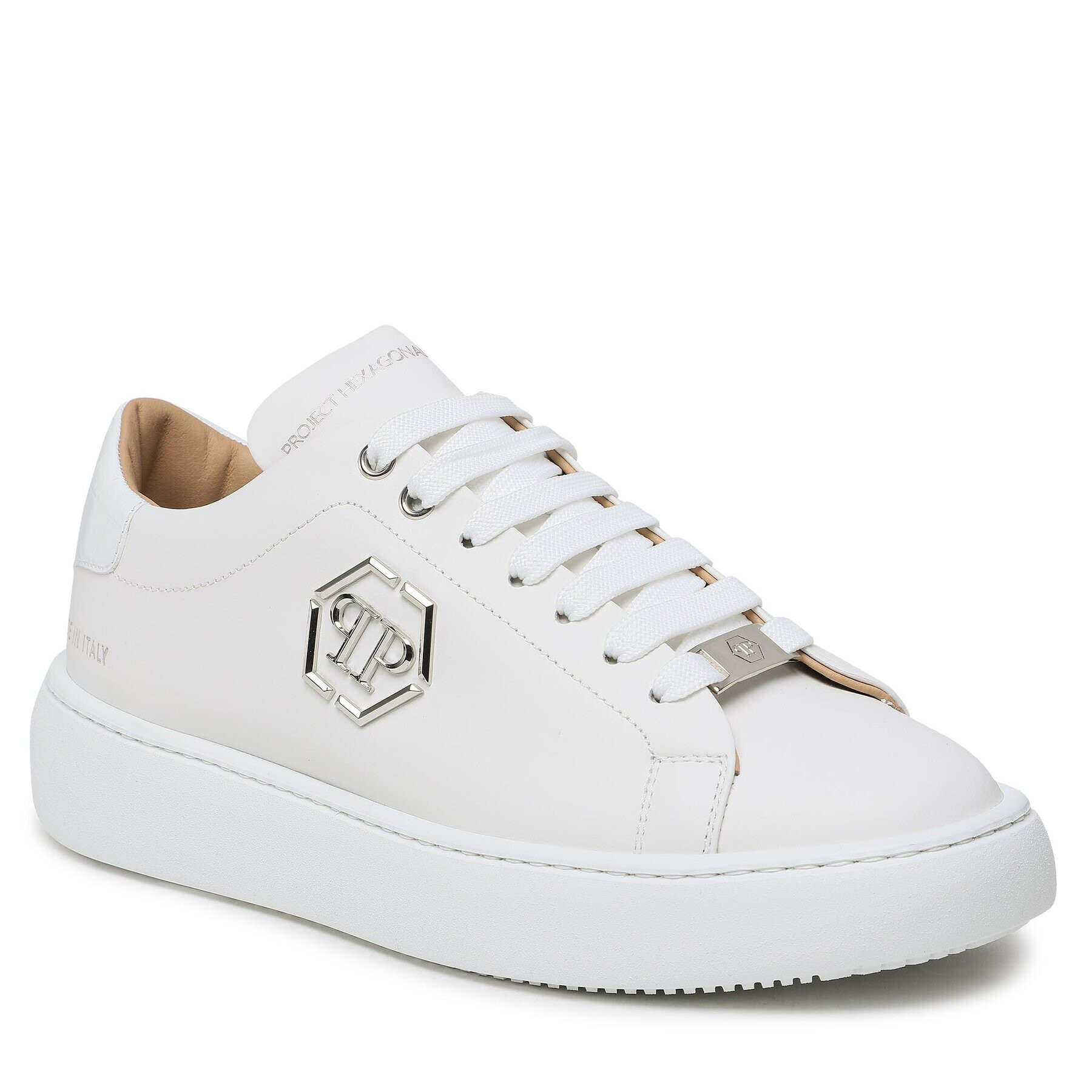 PHILIPP PLEIN Sportcipő Hexagon SACS MSC3810 PLE075N Fehér - Pepit.hu