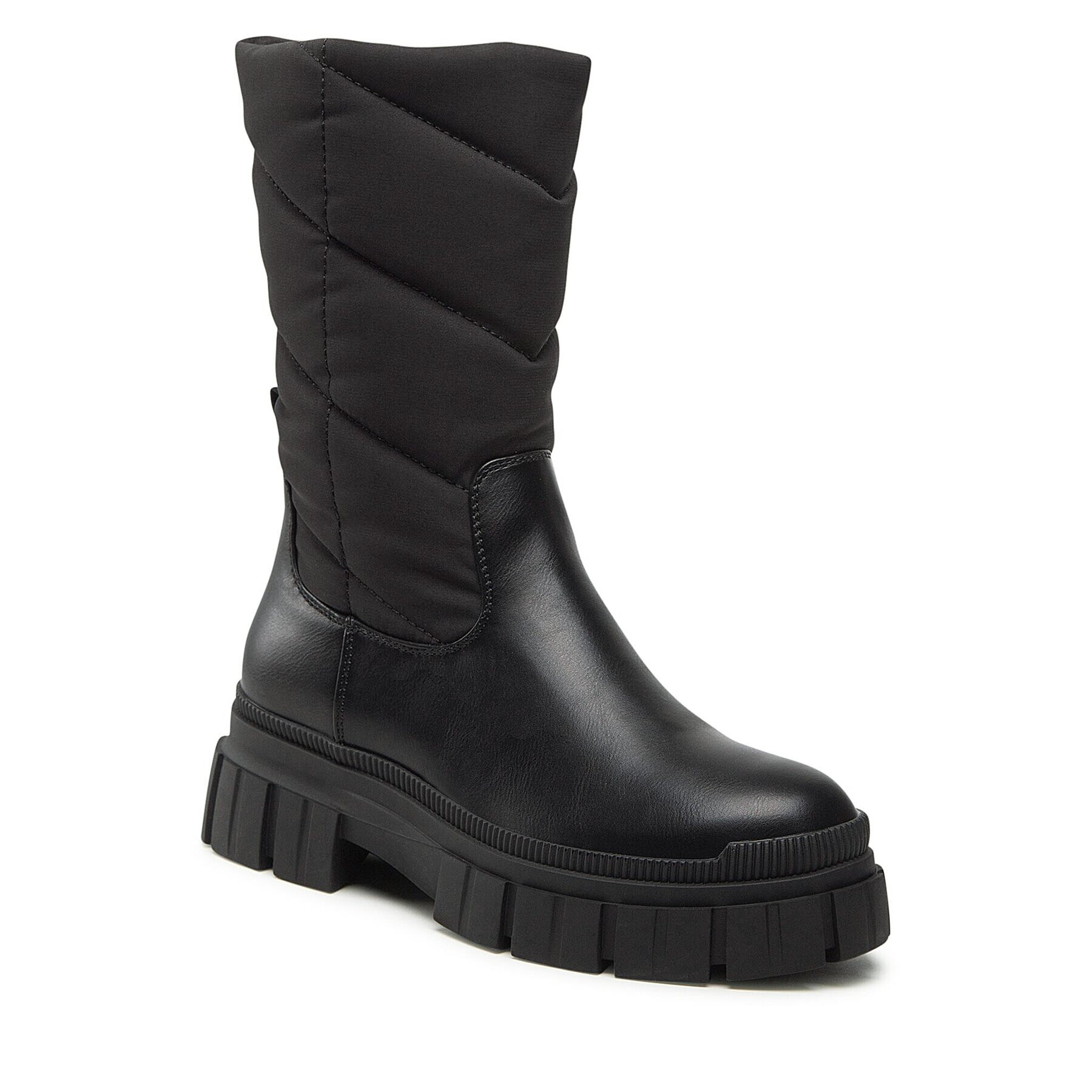 Pieces Bokacsizma Pcjulie Md High Padded Boot 17129244 Fekete - Pepit.hu