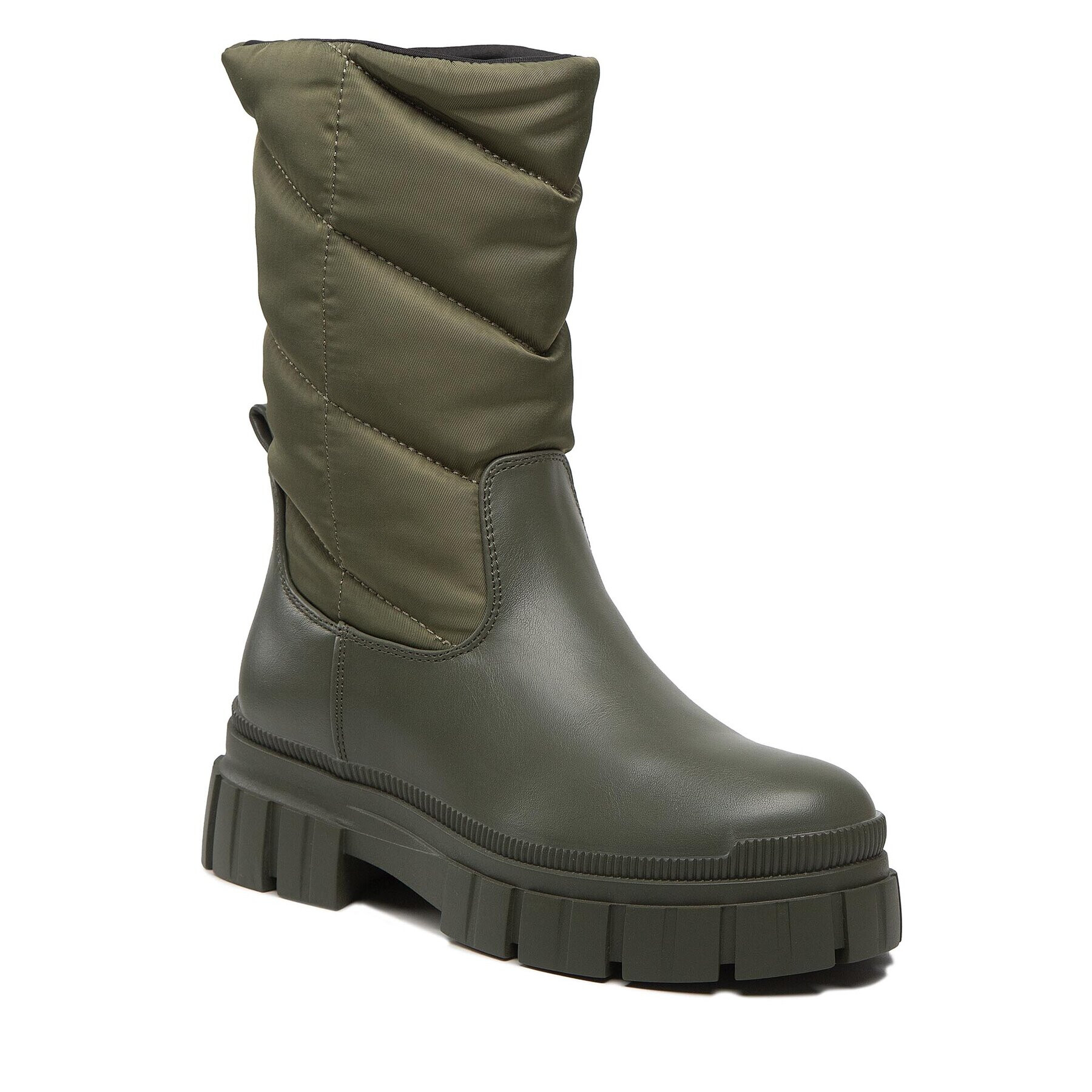 Pieces Bokacsizma Pcjulie Mid High Padded Boot 17129244 Khaki - Pepit.hu