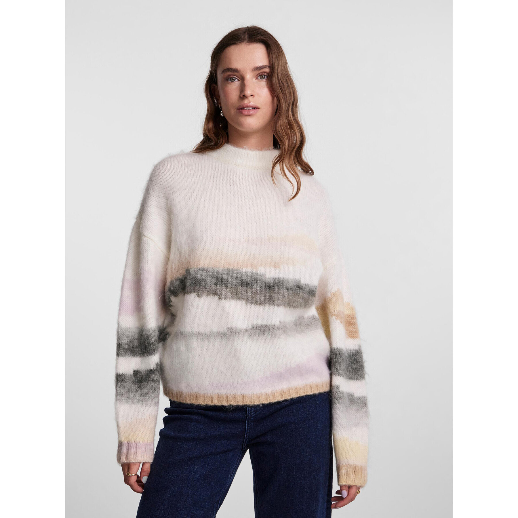 Pieces Sweater 17142347 Fehér Regular Fit - Pepit.hu