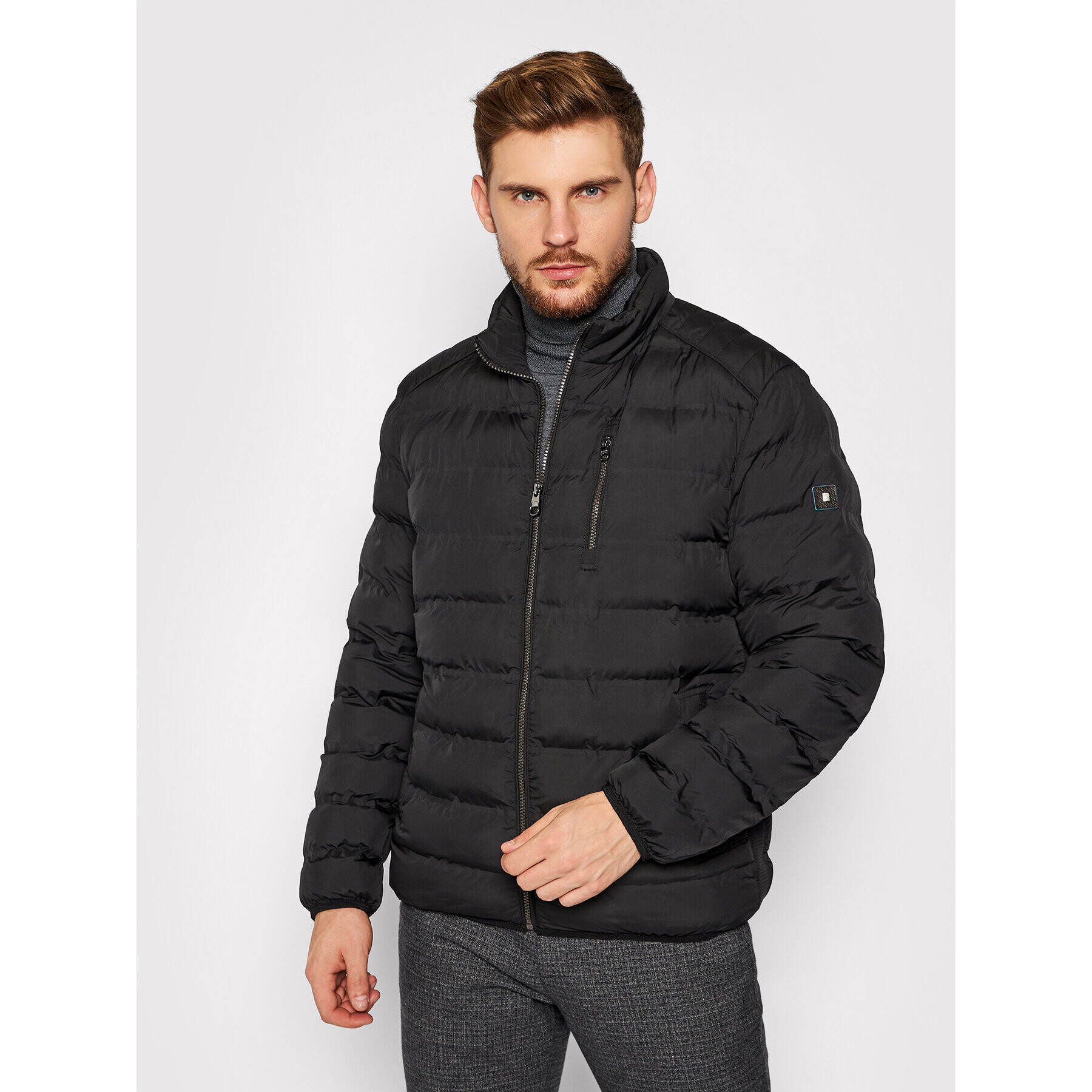 Pierre Cardin Pehelykabát 71070/000/4740 Fekete Regular Fit - Pepit.hu