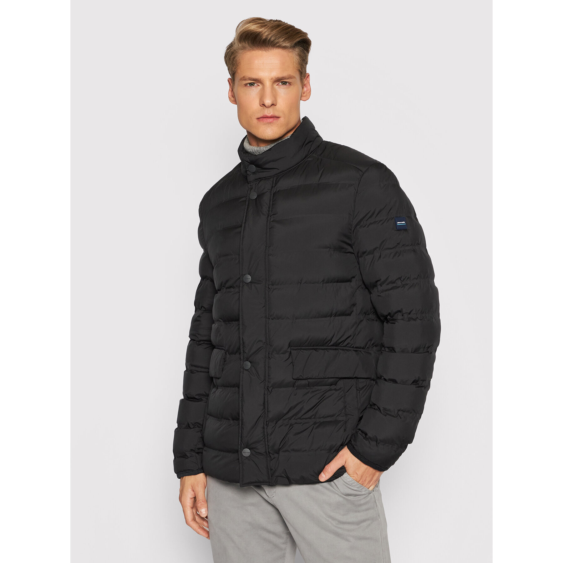 Pierre Cardin Pehelykabát 73140/000/4740 Fekete Regular Fit - Pepit.hu