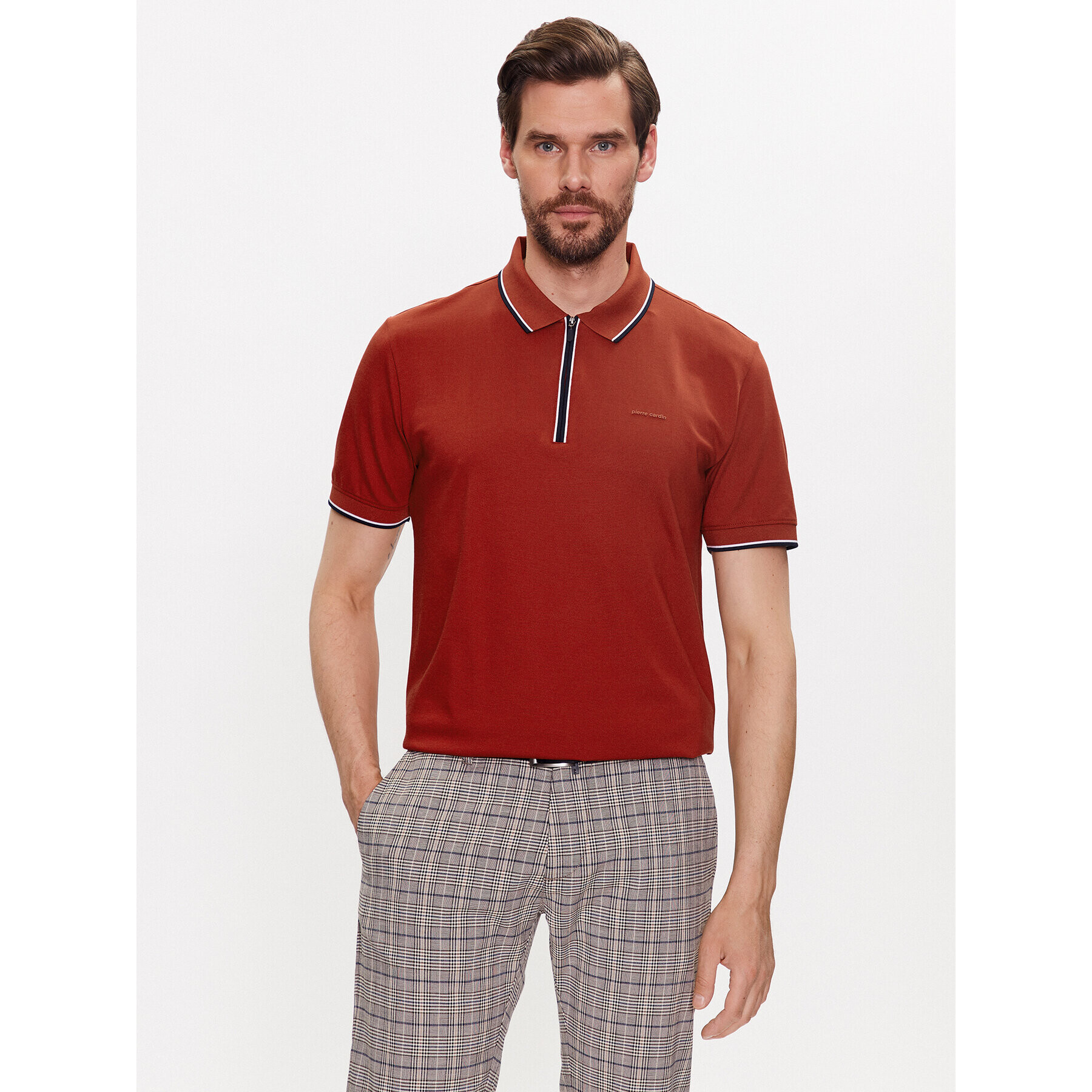 Pierre Cardin Pólóing 20685/000/2050 Bordó Regular Fit - Pepit.hu