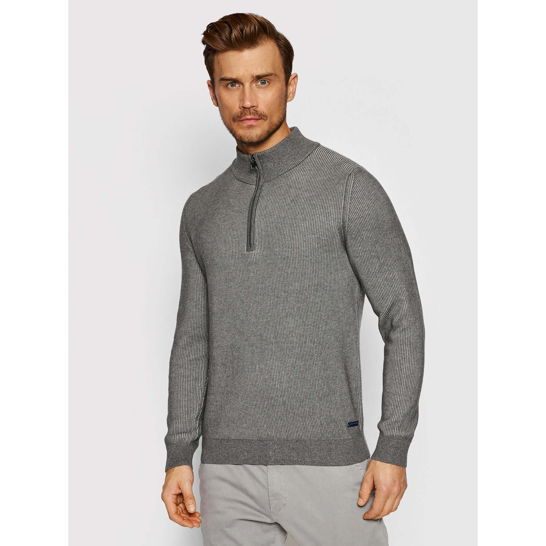 Pierre Cardin Sweater 55322/000/12549 Szürke Regular Fit - Pepit.hu