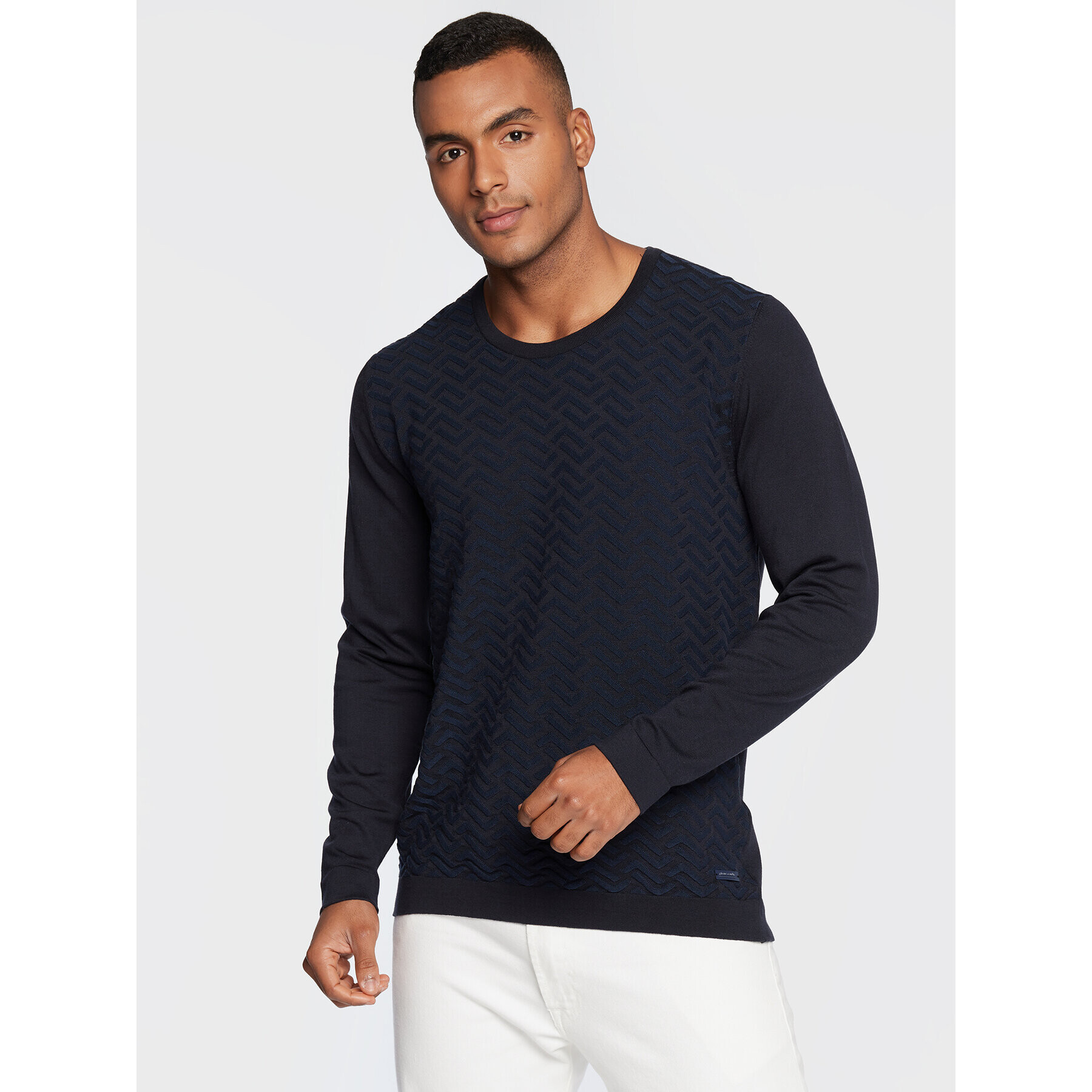 Pierre Cardin Sweater C5 50220/000/5014 Sötétkék Regular Fit - Pepit.hu