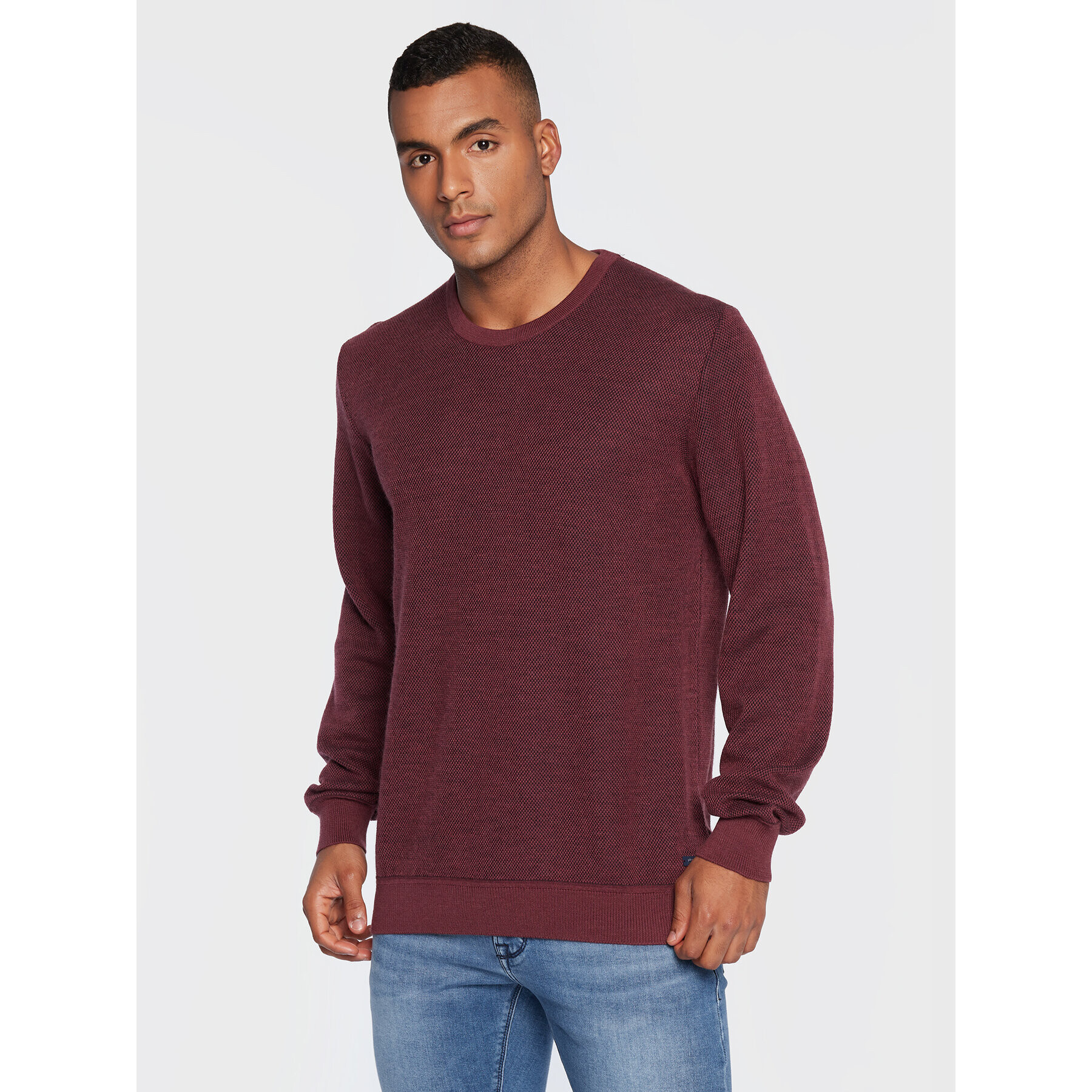 Pierre Cardin Sweater C5 50250/000/5016 Bordó Regular Fit - Pepit.hu