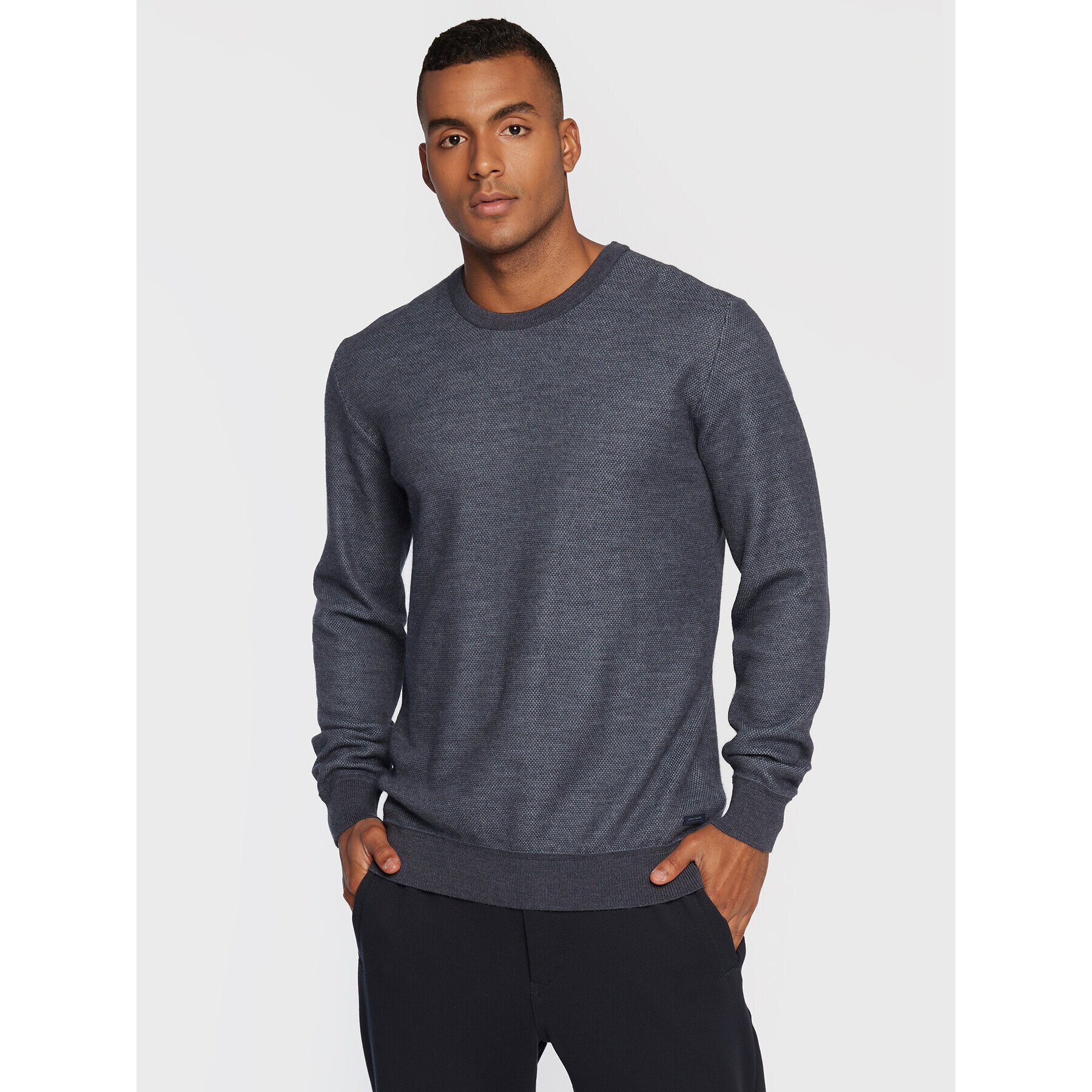 Pierre Cardin Sweater C5 50250/000/5016 Sötétkék Regular Fit - Pepit.hu