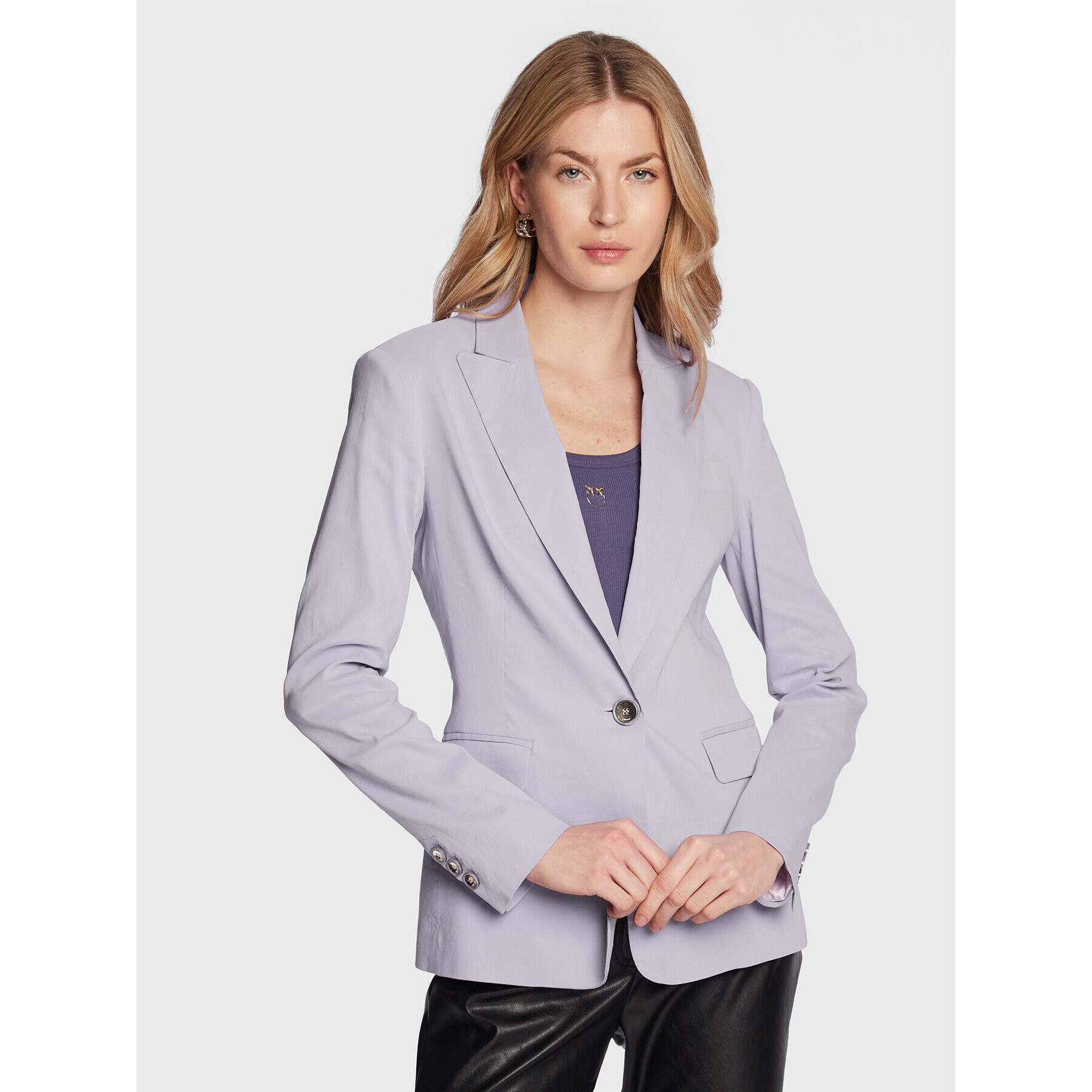 Pinko Zakó Equilibrato 100987 A0IM Lila Slim Fit - Pepit.hu