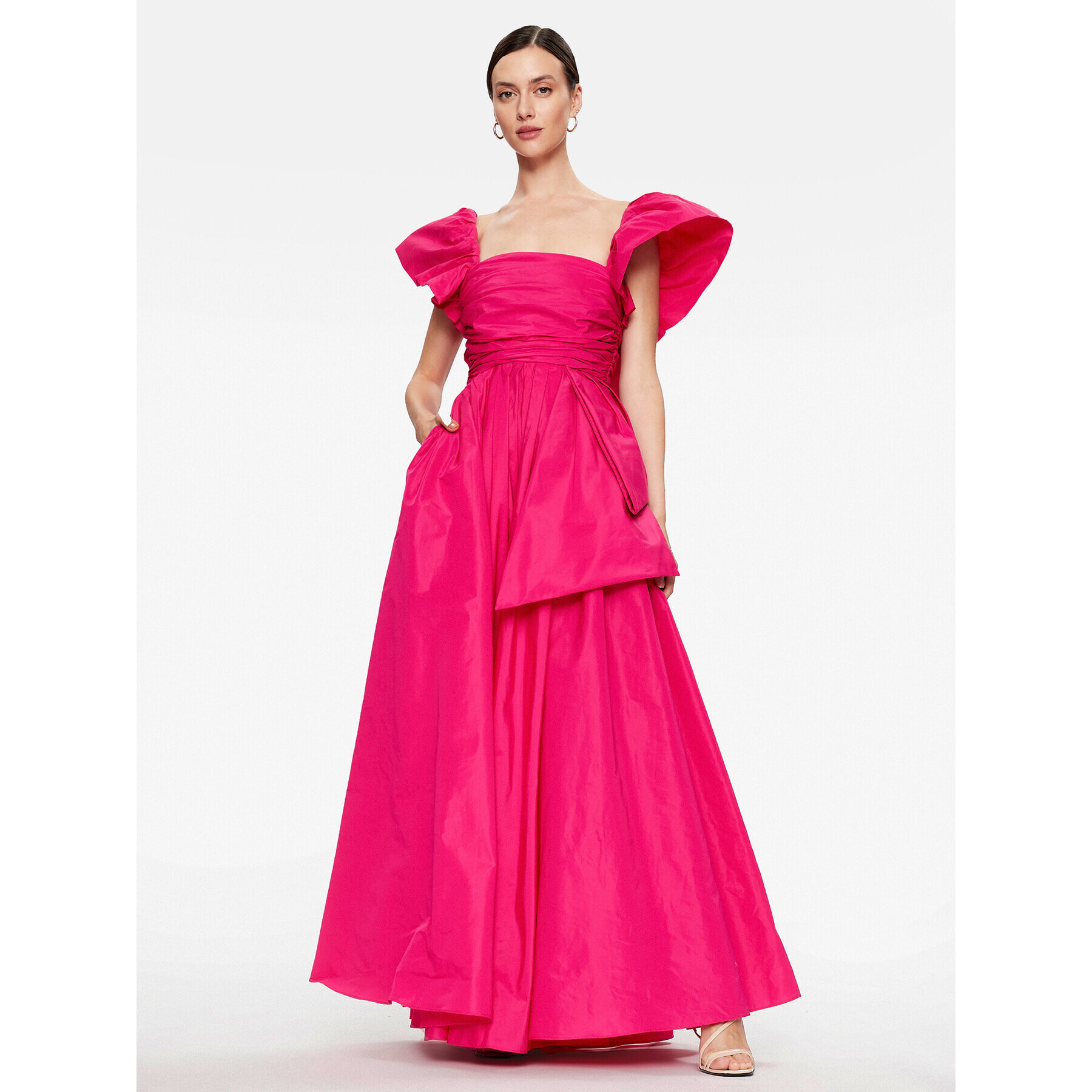 Pinko Estélyi ruha Fotone Abito 101590 Y3LE TAFFETA Rózsaszín Regular Fit - Pepit.hu