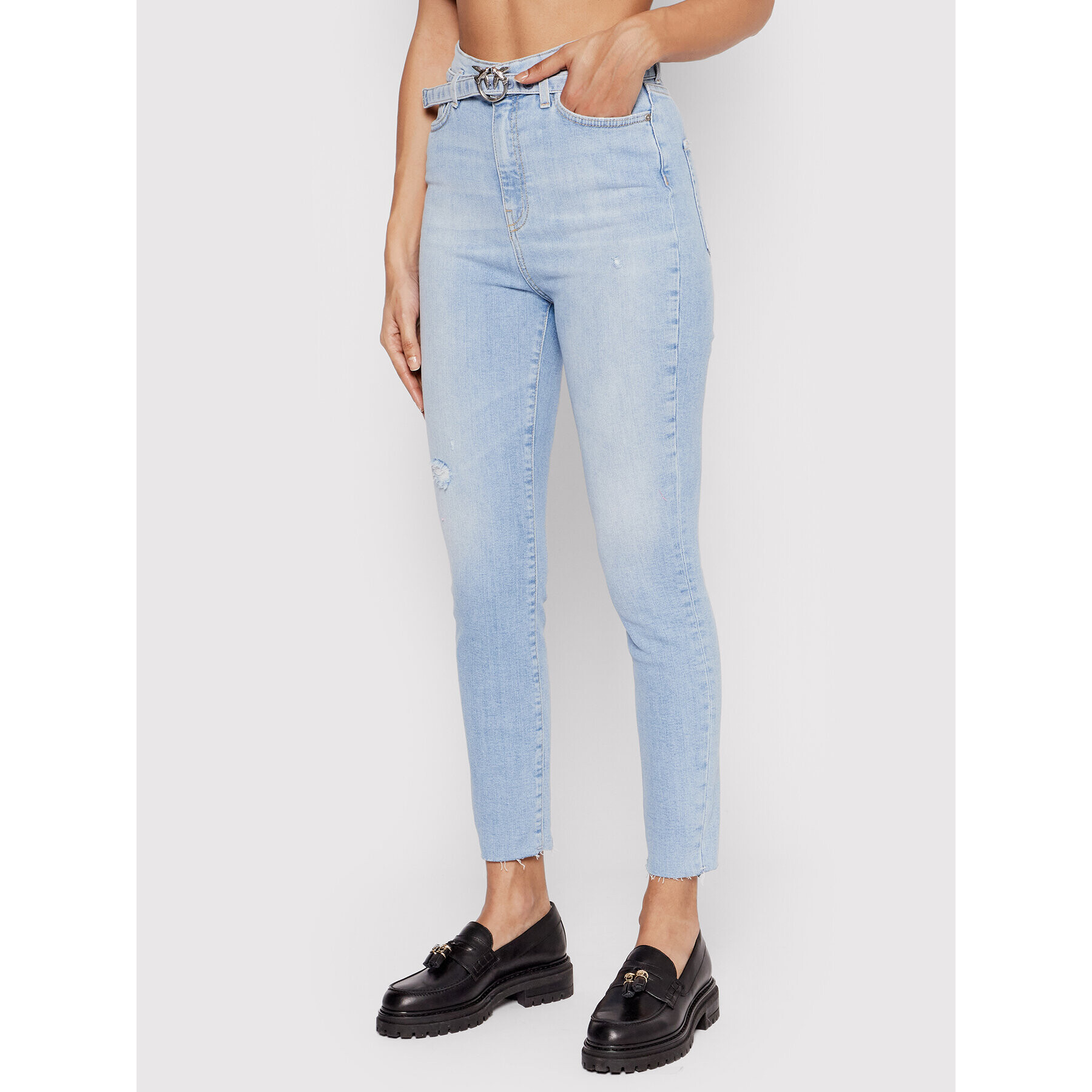 Pinko Farmer Susan 1J10VX Y78M Kék Skinny Fit - Pepit.hu