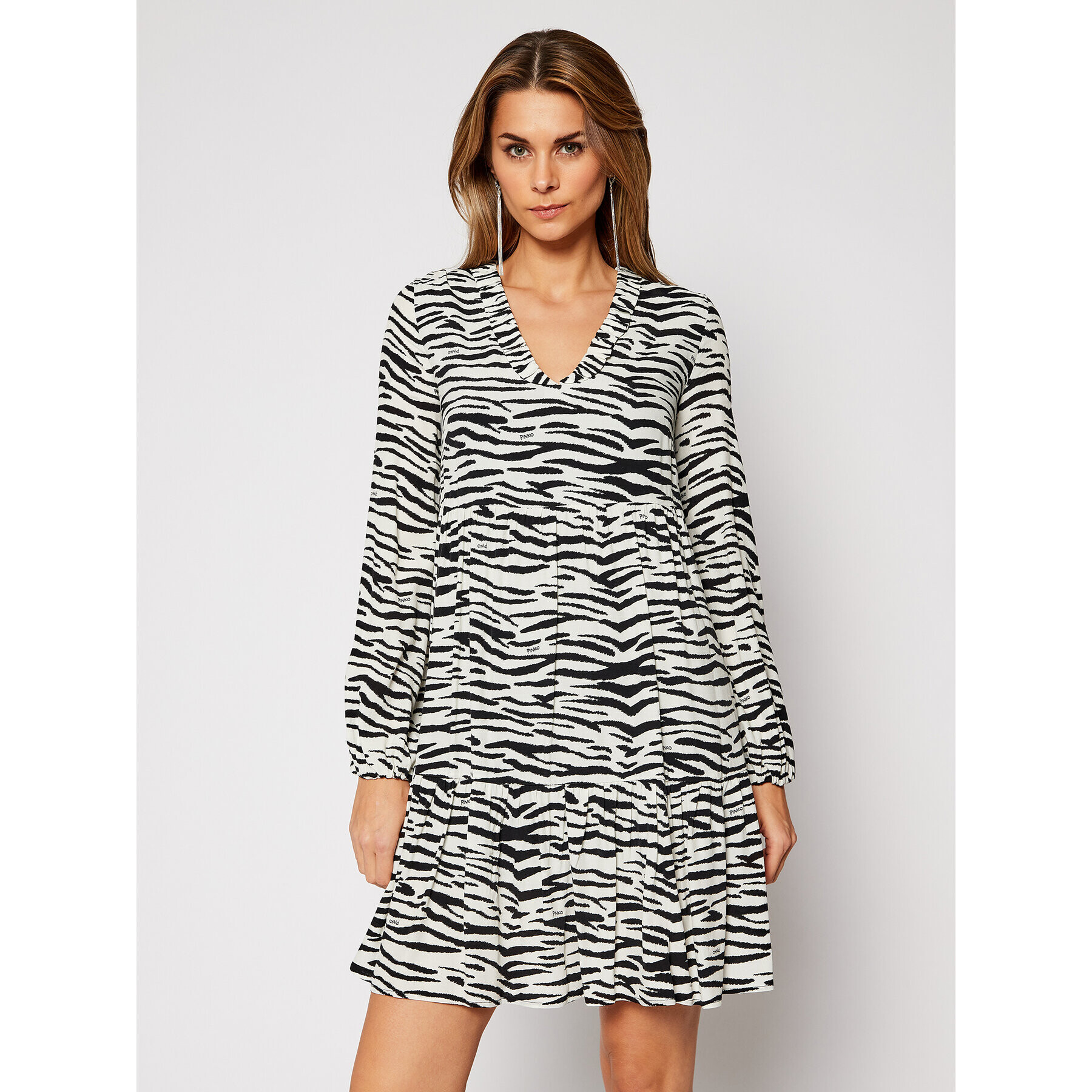 Pinko Hétköznapi ruha Zebra 20202 PRR 1N133V 8495 Fehér Regular Fit - Pepit.hu