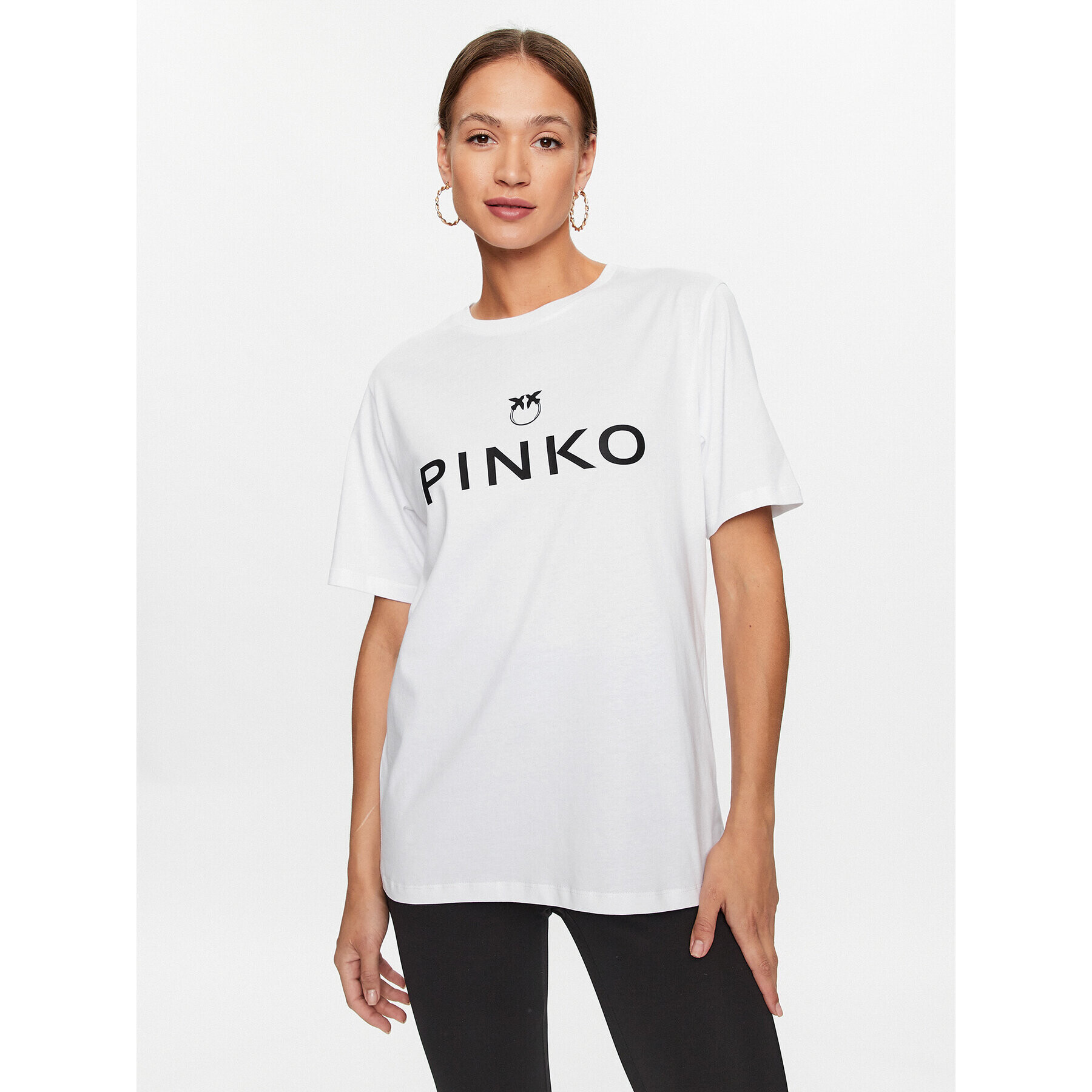 Pinko Póló 101704 A12Y Fehér Relaxed Fit - Pepit.hu