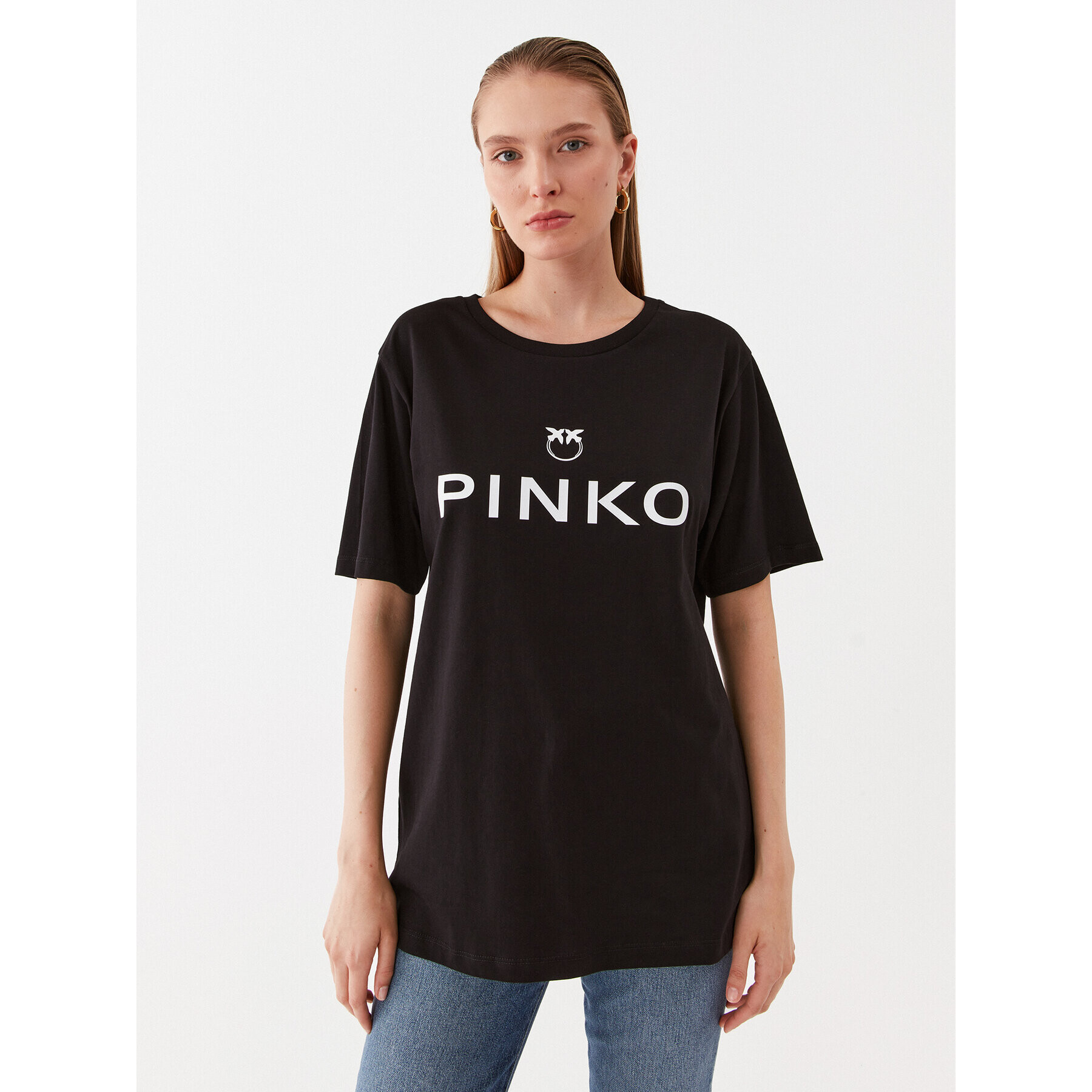 Pinko Póló Scanner 101704 A12Y Fekete Relaxed Fit - Pepit.hu