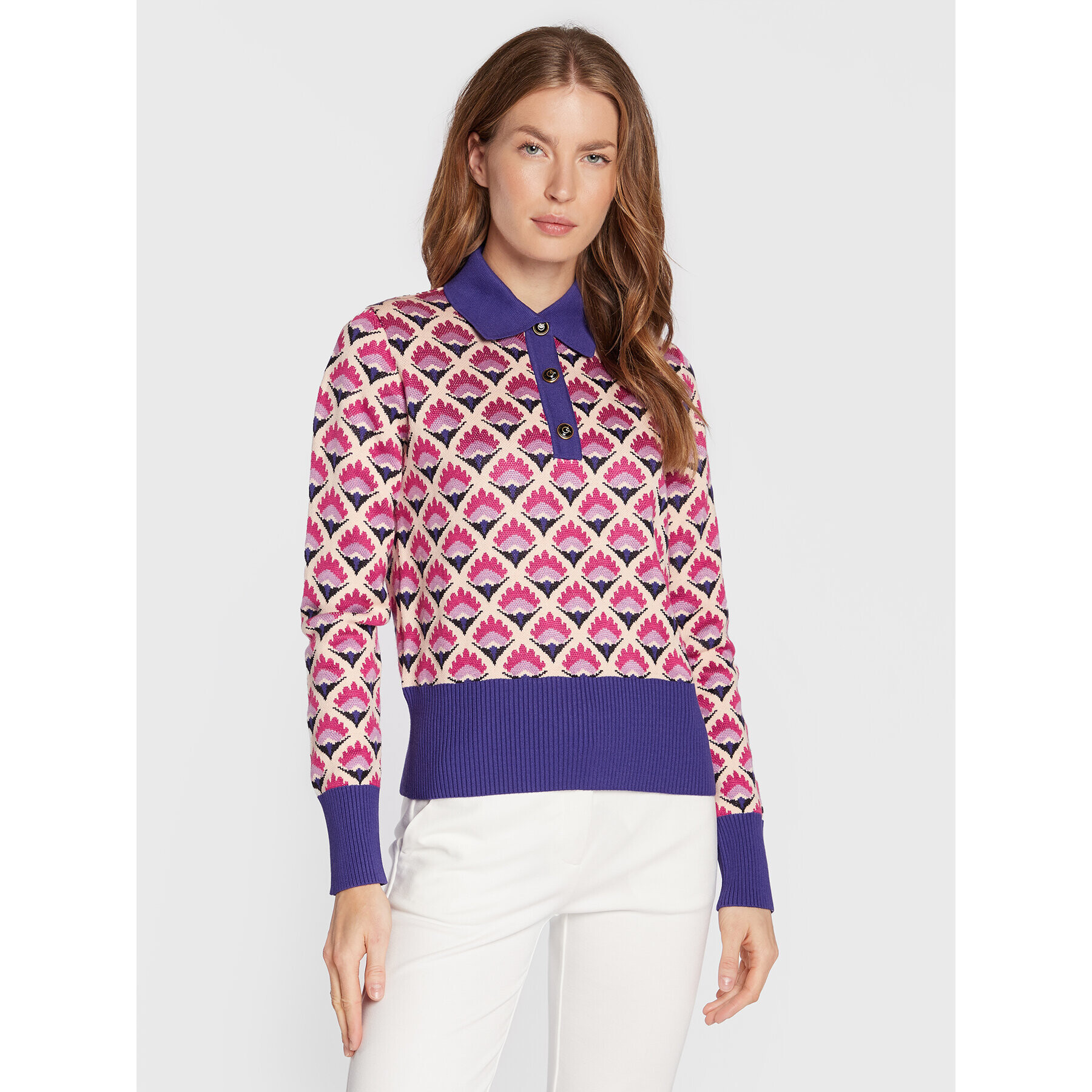 Pinko Sweater American 1G180J A05Q Lila Regular Fit - Pepit.hu