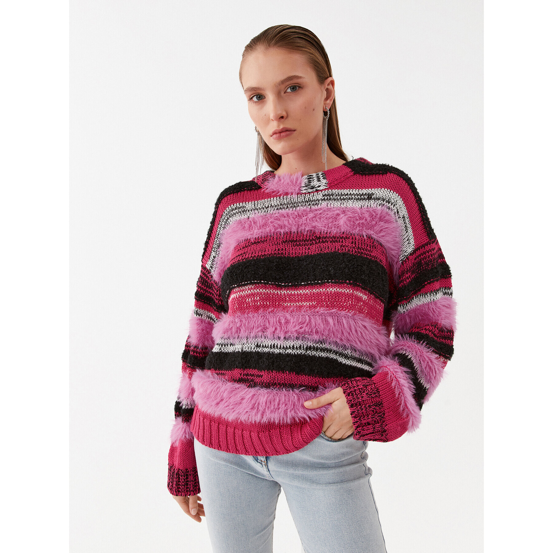 Pinko Sweater Antilope 101799 A15K Színes Relaxed Fit - Pepit.hu