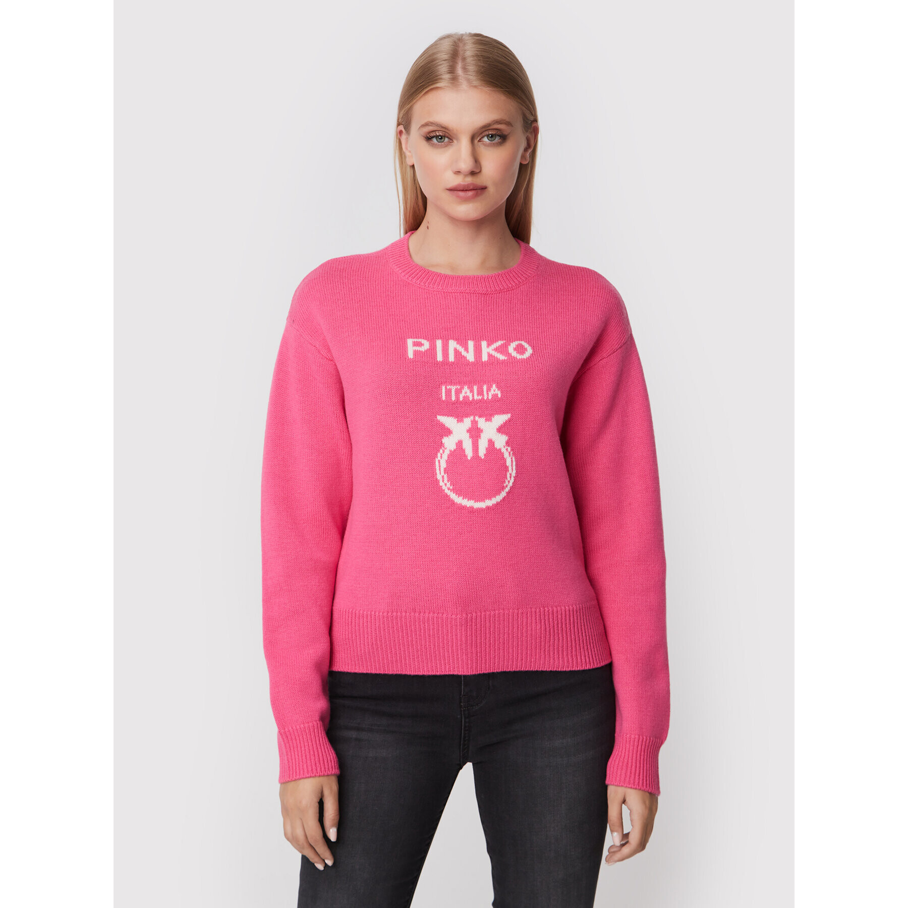 Pinko Sweater Burgos 1G17UC Y7Z4 Rózsaszín Regular Fit - Pepit.hu