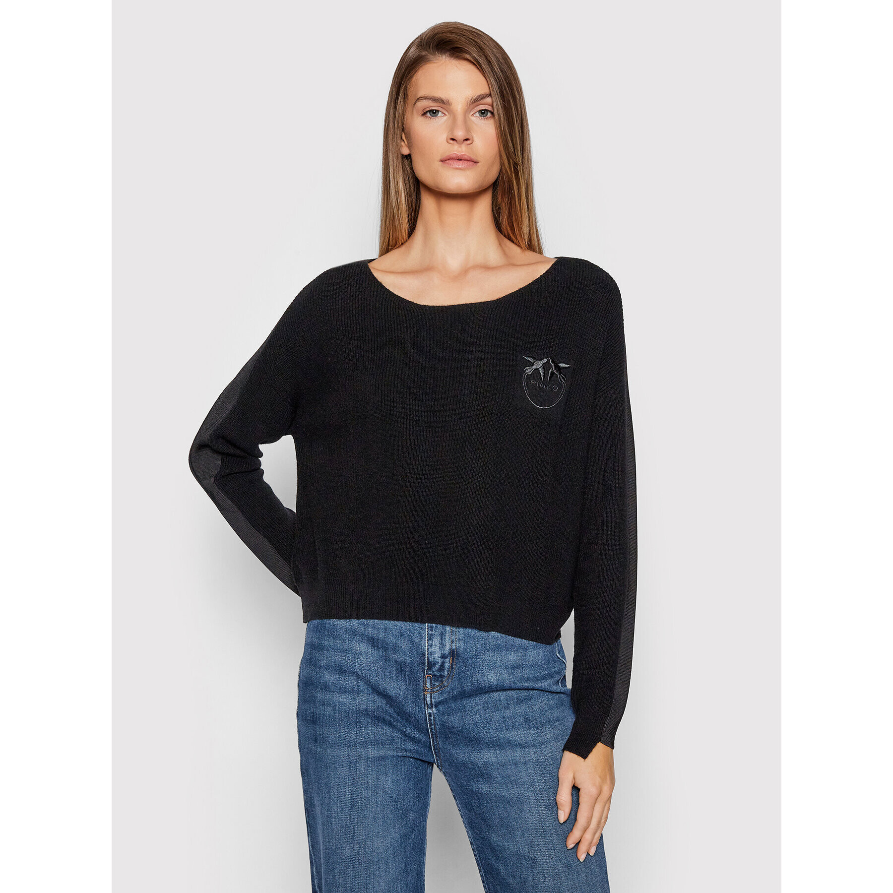 Pinko Sweater Costa 1G16BK Y79Q Fekete Relaxed Fit - Pepit.hu