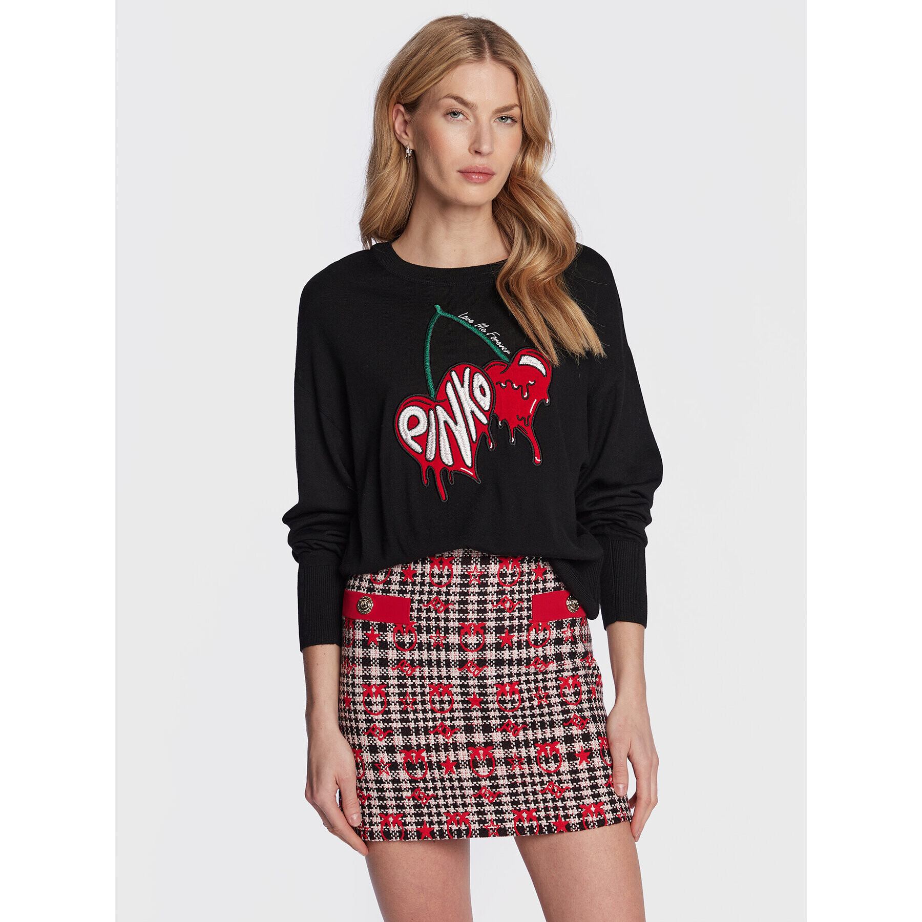 Pinko Sweater Mercurio 100415 A0KV Fekete Regular Fit - Pepit.hu