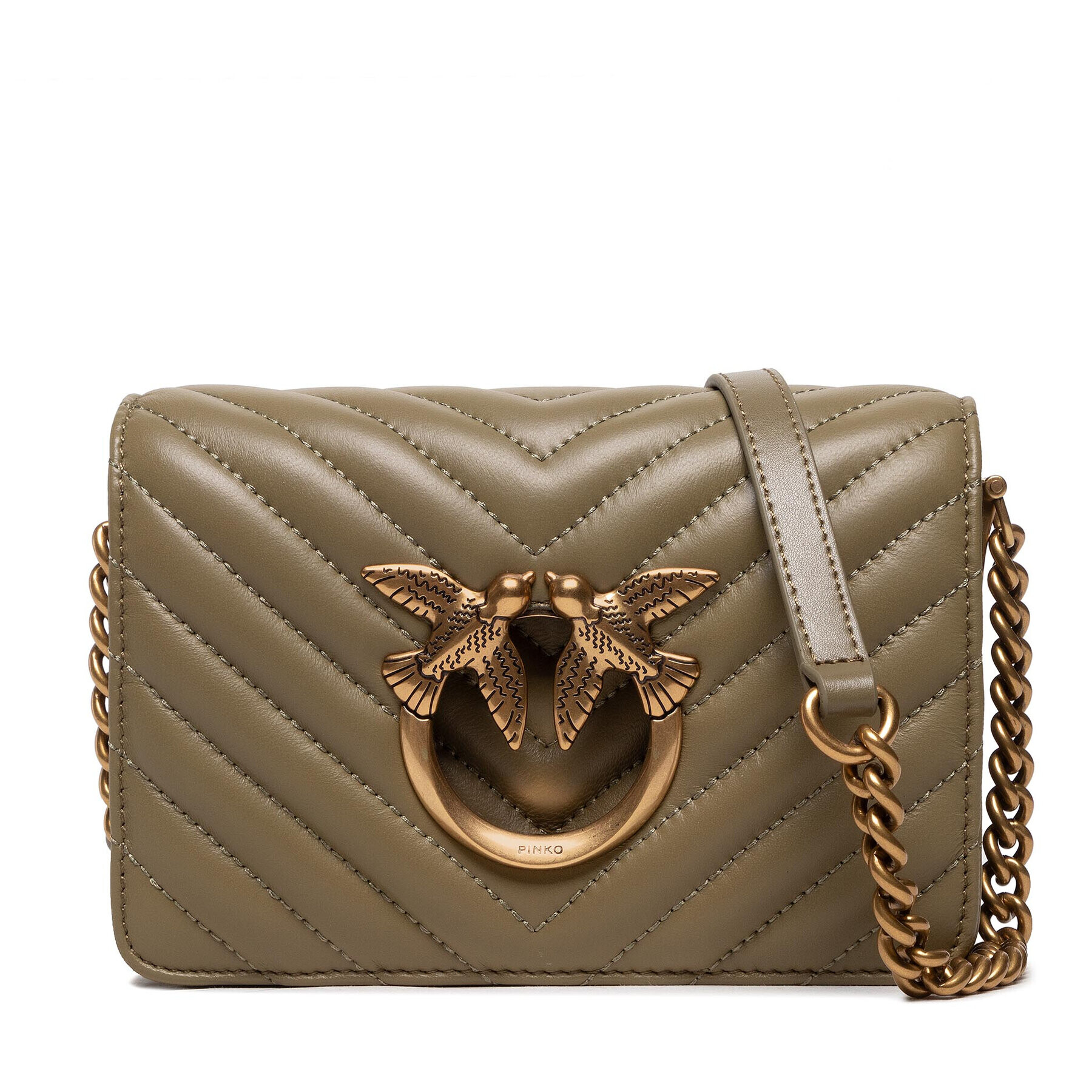 Pinko Táska Love Click Mini Chevron 1 Cl AI 22-23 PLTT 1P22UR A03Z Khaki - Pepit.hu