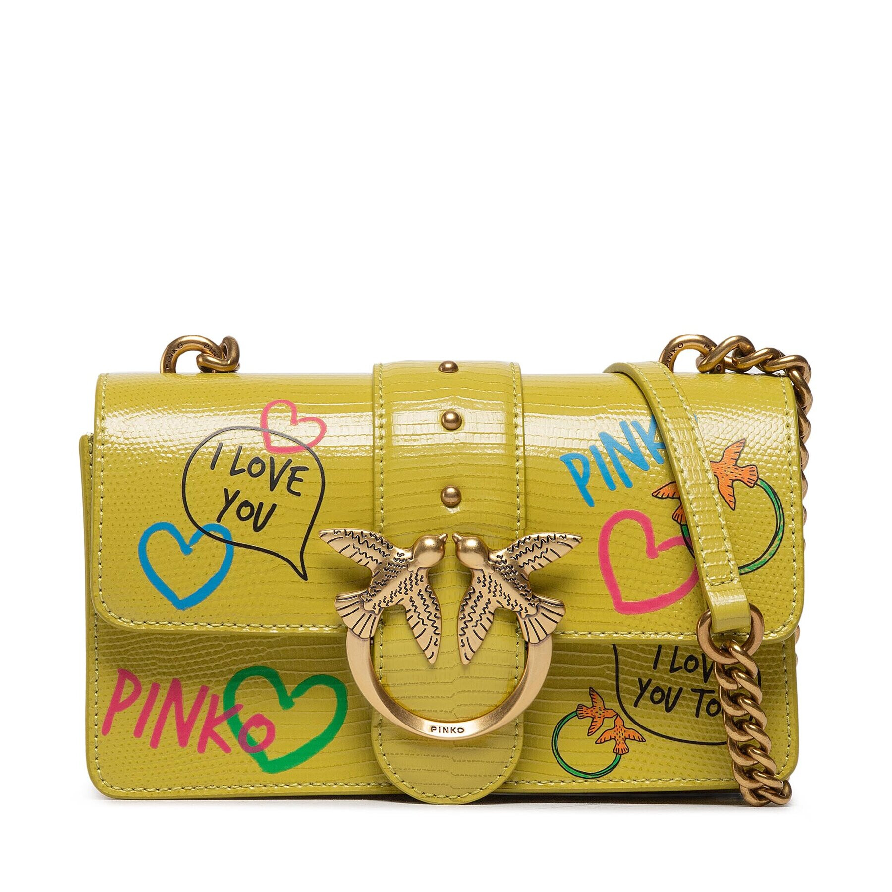 Pinko Táska Love Mini Icon Street Art Love Cl AL 22-23 PLTT 1P22SF A043 Zöld - Pepit.hu