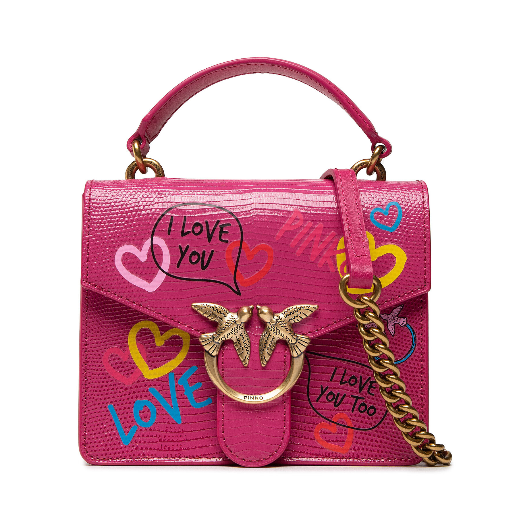 Pinko Táska Love Mini Top Handle Street Art Love Al 22-23 PLTT 1P22W6 A043 Rózsaszín - Pepit.hu