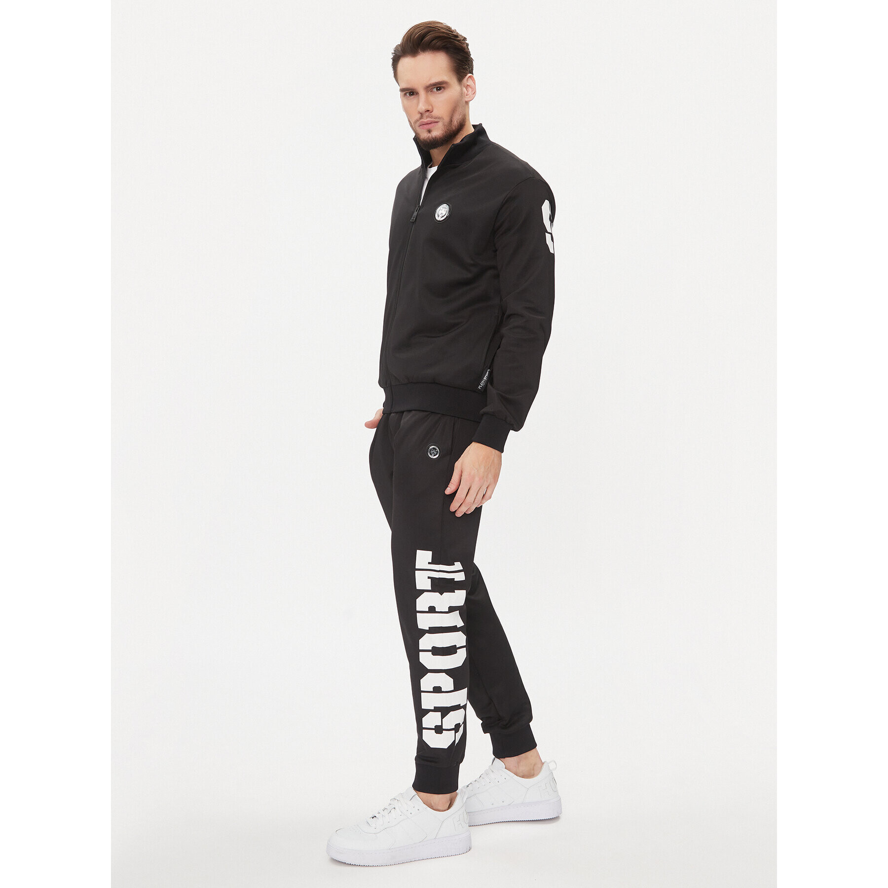 Plein Sport Melegítő Jogging Tracksuit: Top/Trousers AACC MJJ0606 SJO002N Fekete Regular Fit - Pepit.hu