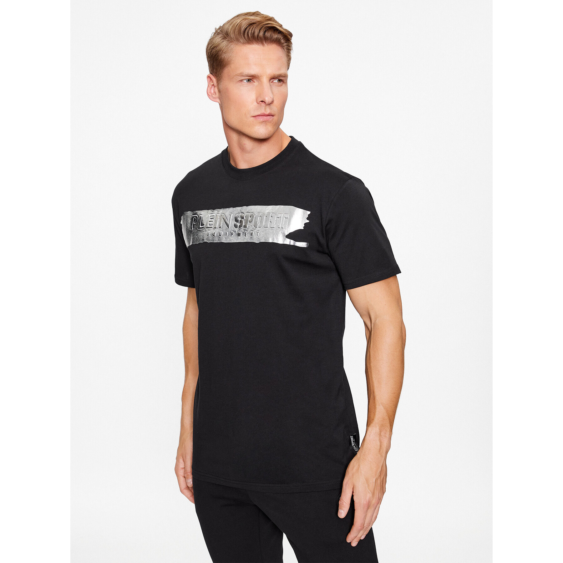 Plein Sport Póló Round Neck Ss AACC MTK6543 SJY001N Fekete Regular Fit - Pepit.hu