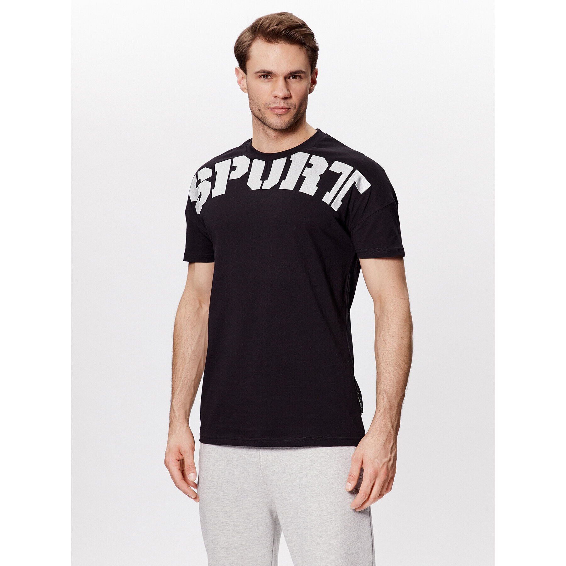 Plein Sport Póló SACC MTK6031 SJY001N Fekete Regular Fit - Pepit.hu