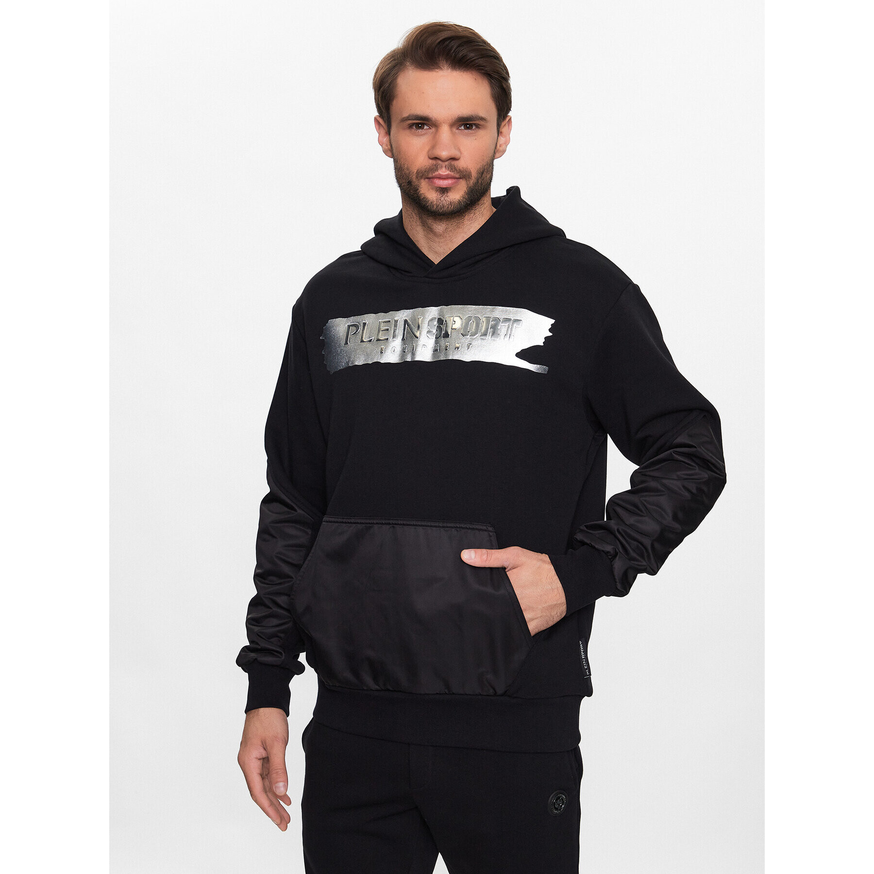 Plein Sport Pulóver SACC MJB2877 SJY001N Fekete Regular Fit - Pepit.hu