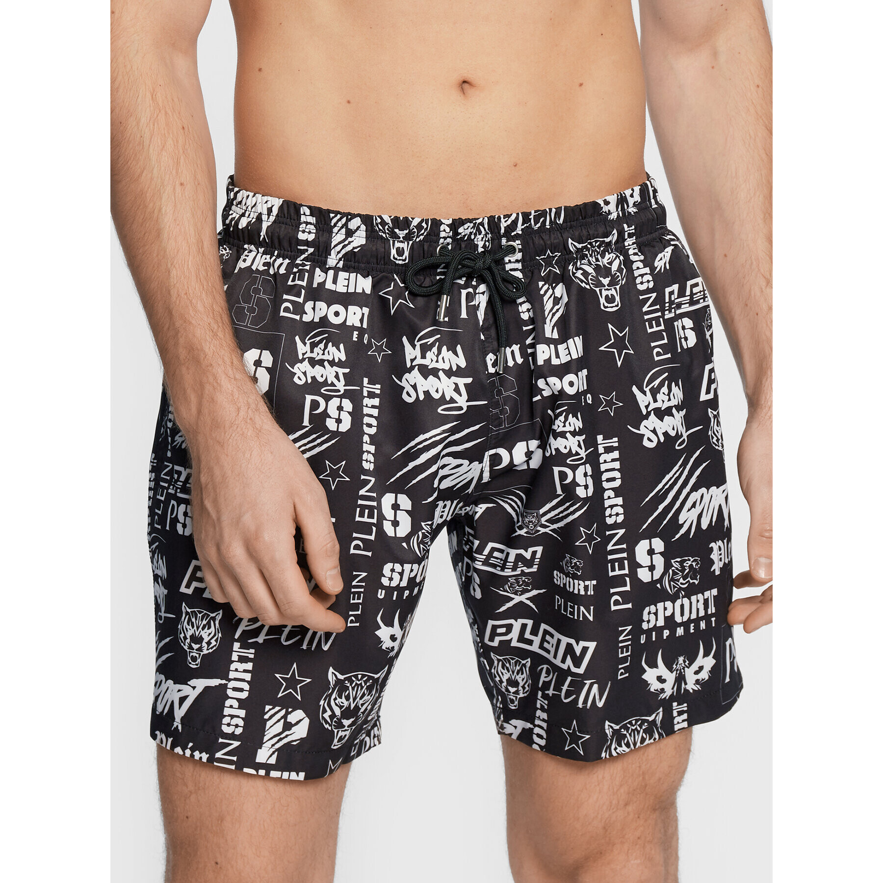 Plein Sport Strandnadrág FABC MMT0345 PNY002N Fekete Regular Fit - Pepit.hu