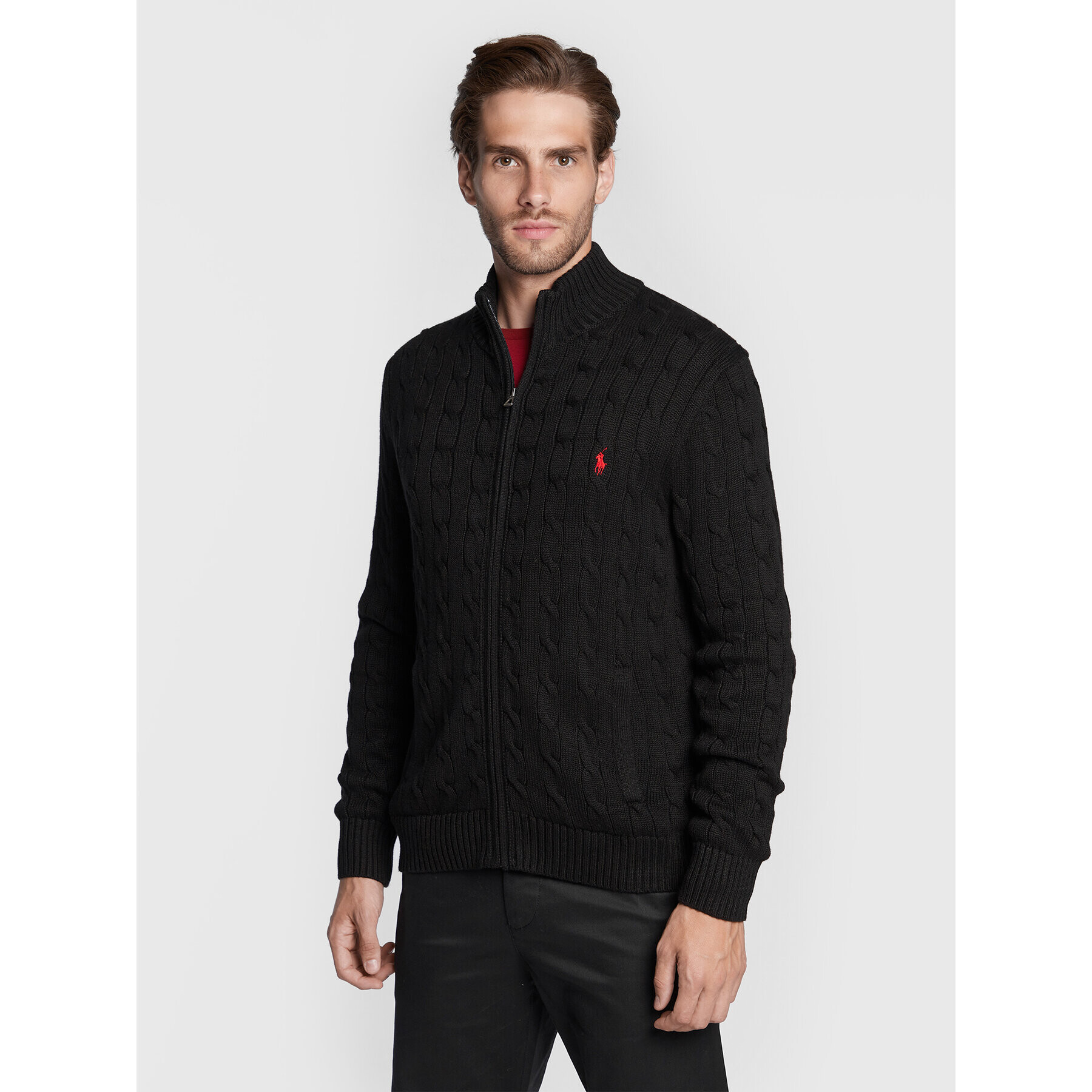 Polo Ralph Lauren Kardigán 710860350004 Fekete Regular Fit - Pepit.hu