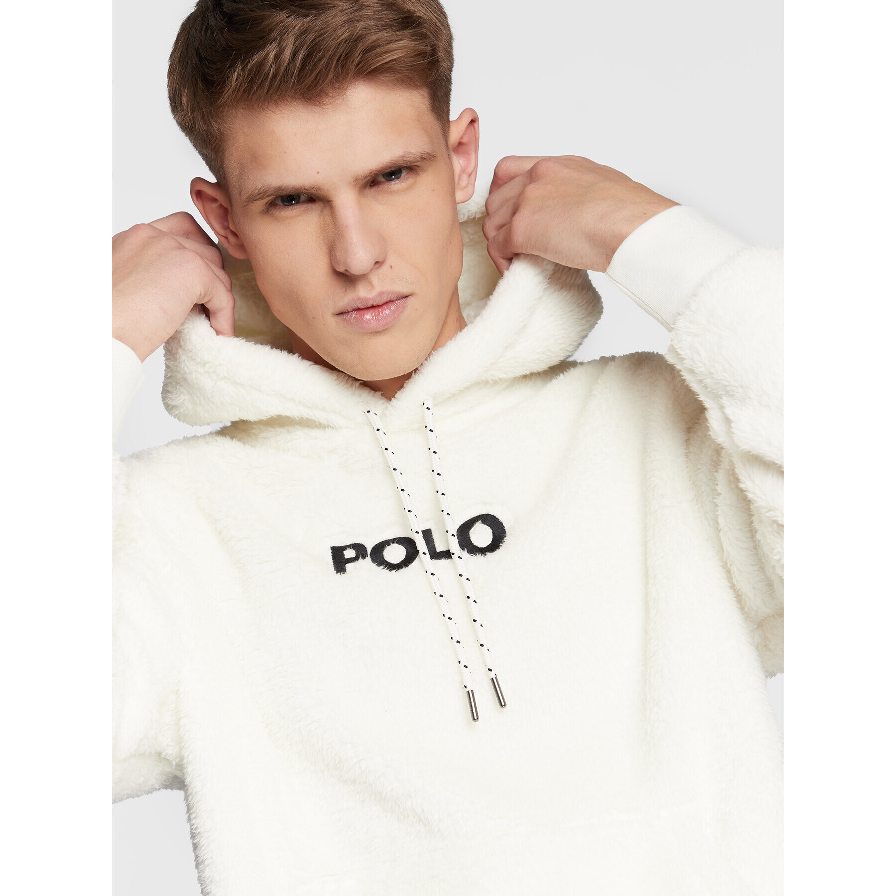 Polo Ralph Lauren Polár kabát 710881757002 Ekru Regular Fit - Pepit.hu