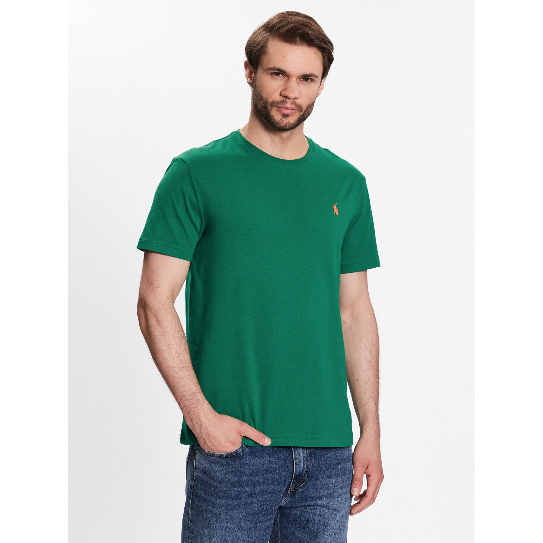 Polo Ralph Lauren Póló 710671438291 Zöld Slim Fit - Pepit.hu