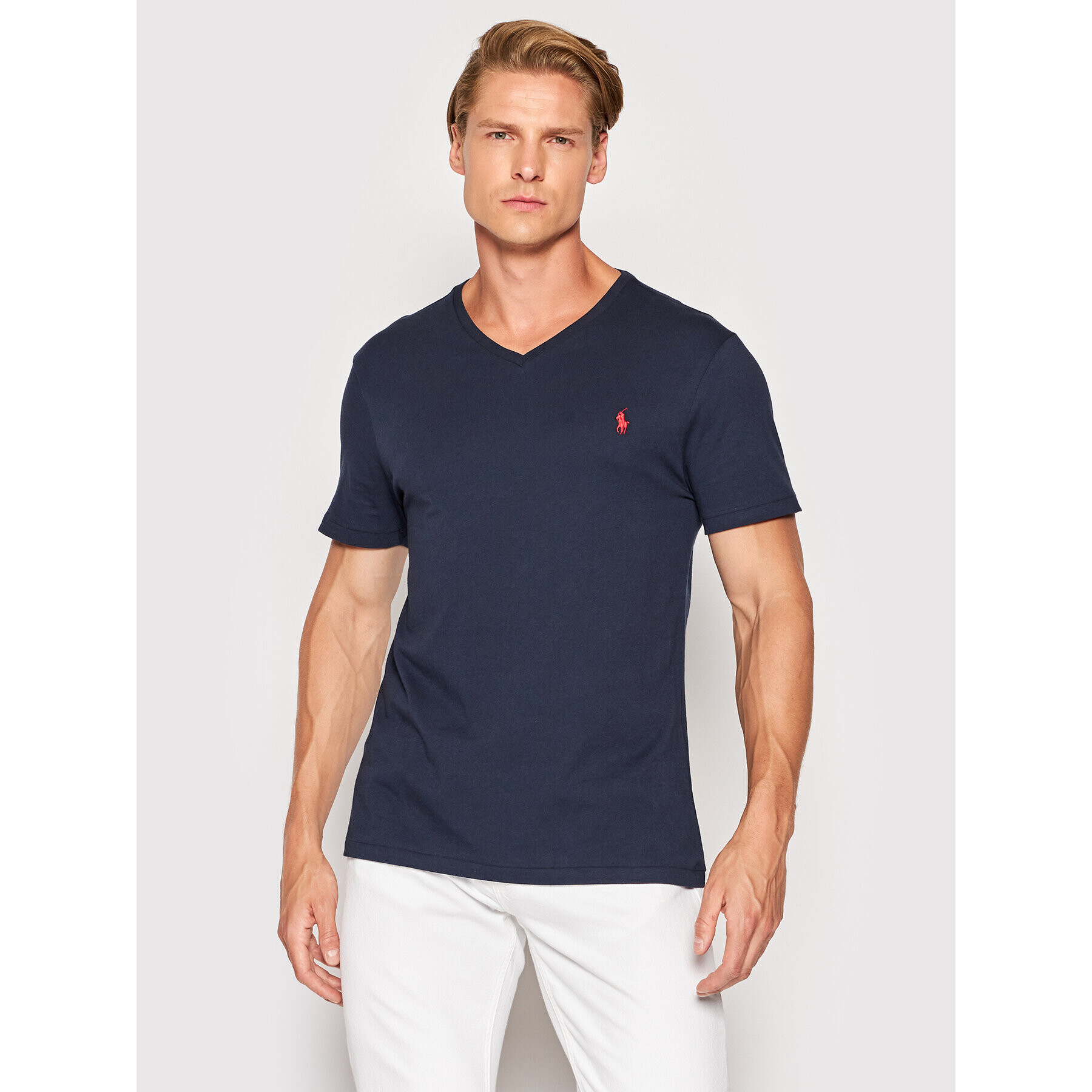 Polo Ralph Lauren Póló 710671453091 Sötétkék Custom Slim Fit - Pepit.hu