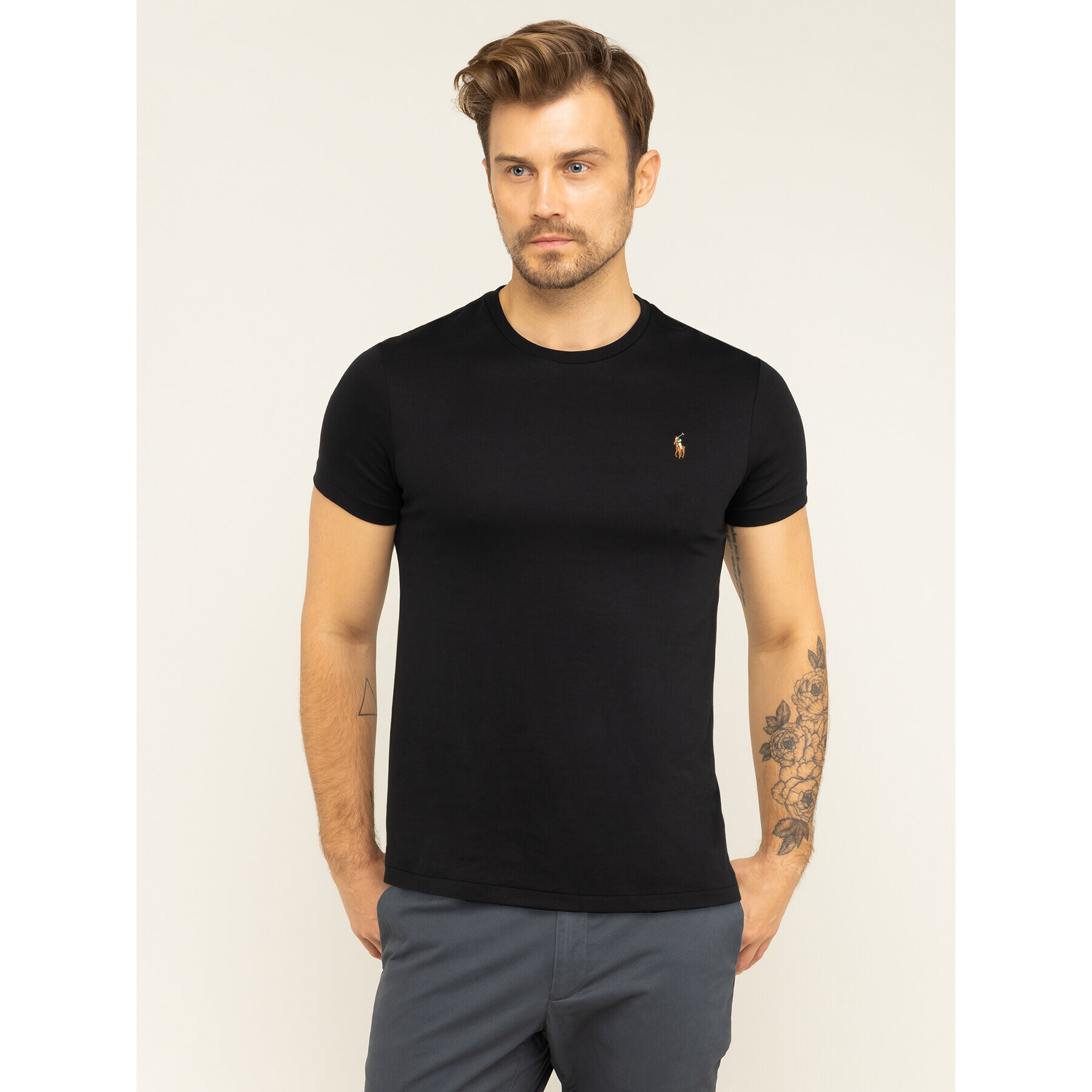 Polo Ralph Lauren Póló 710740727 Fekete Custom Slim Fit - Pepit.hu