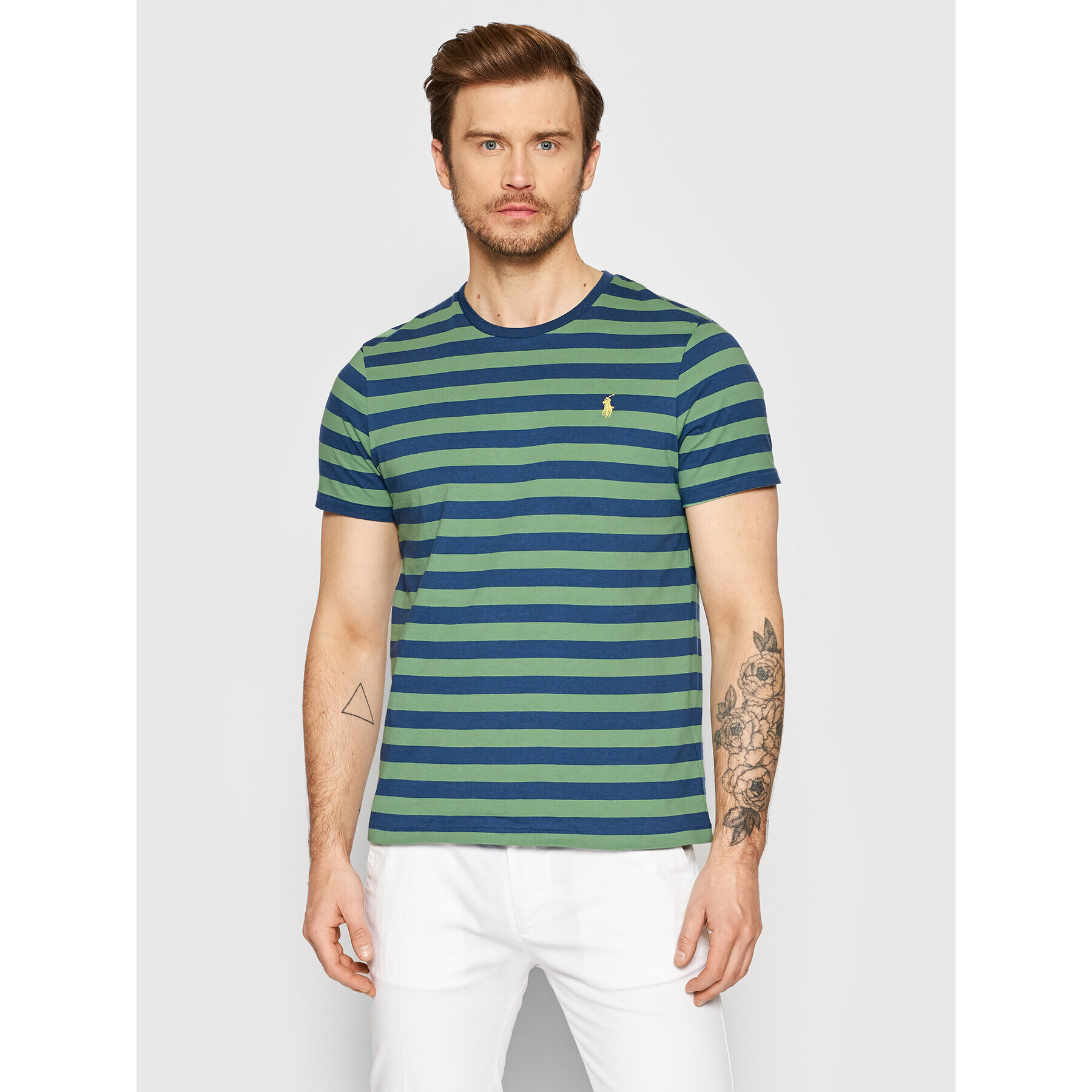 Polo Ralph Lauren Póló 710803479012 Zöld Custom Slim Fit - Pepit.hu