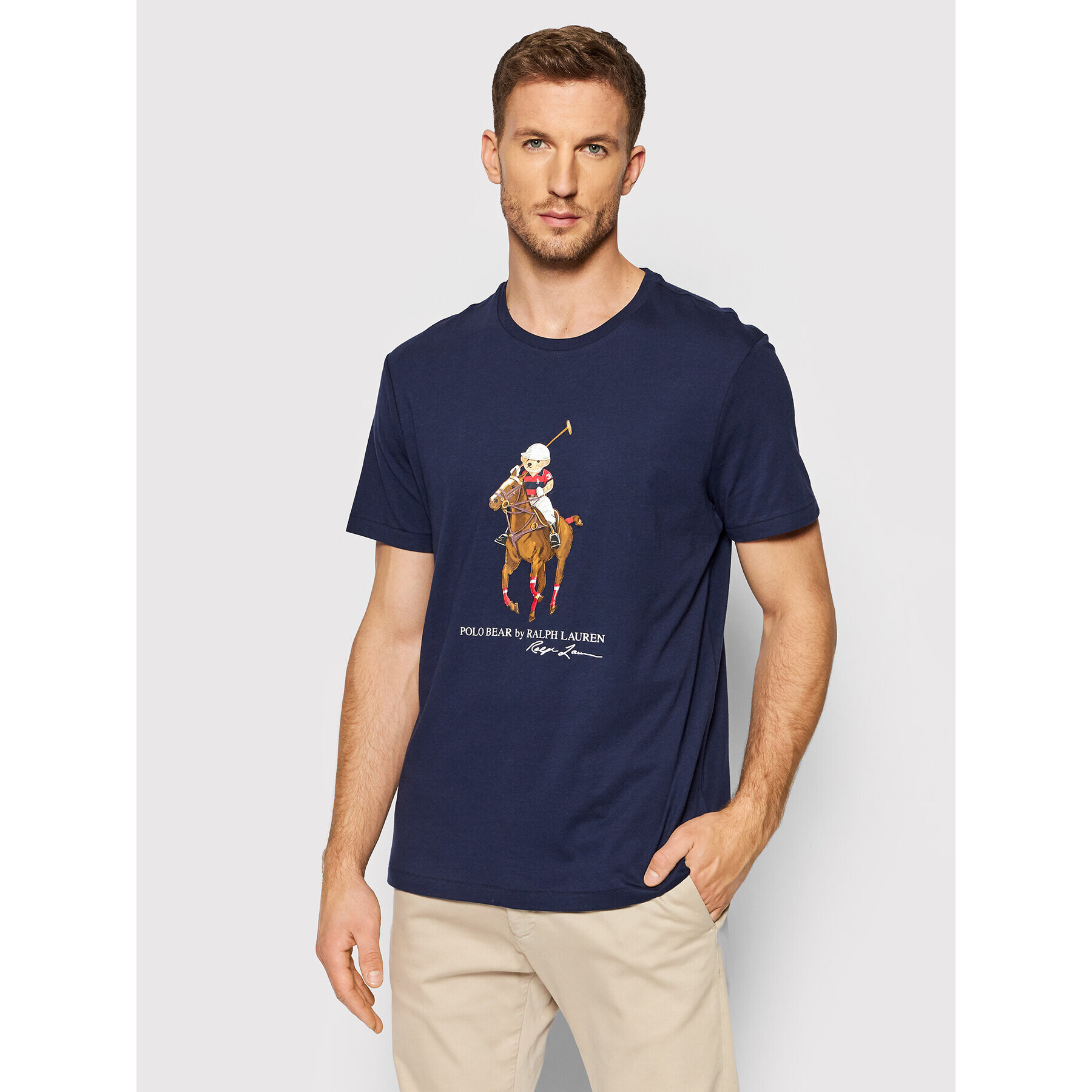 Polo Ralph Lauren Póló 710853310002 Sötétkék Slim Fit - Pepit.hu