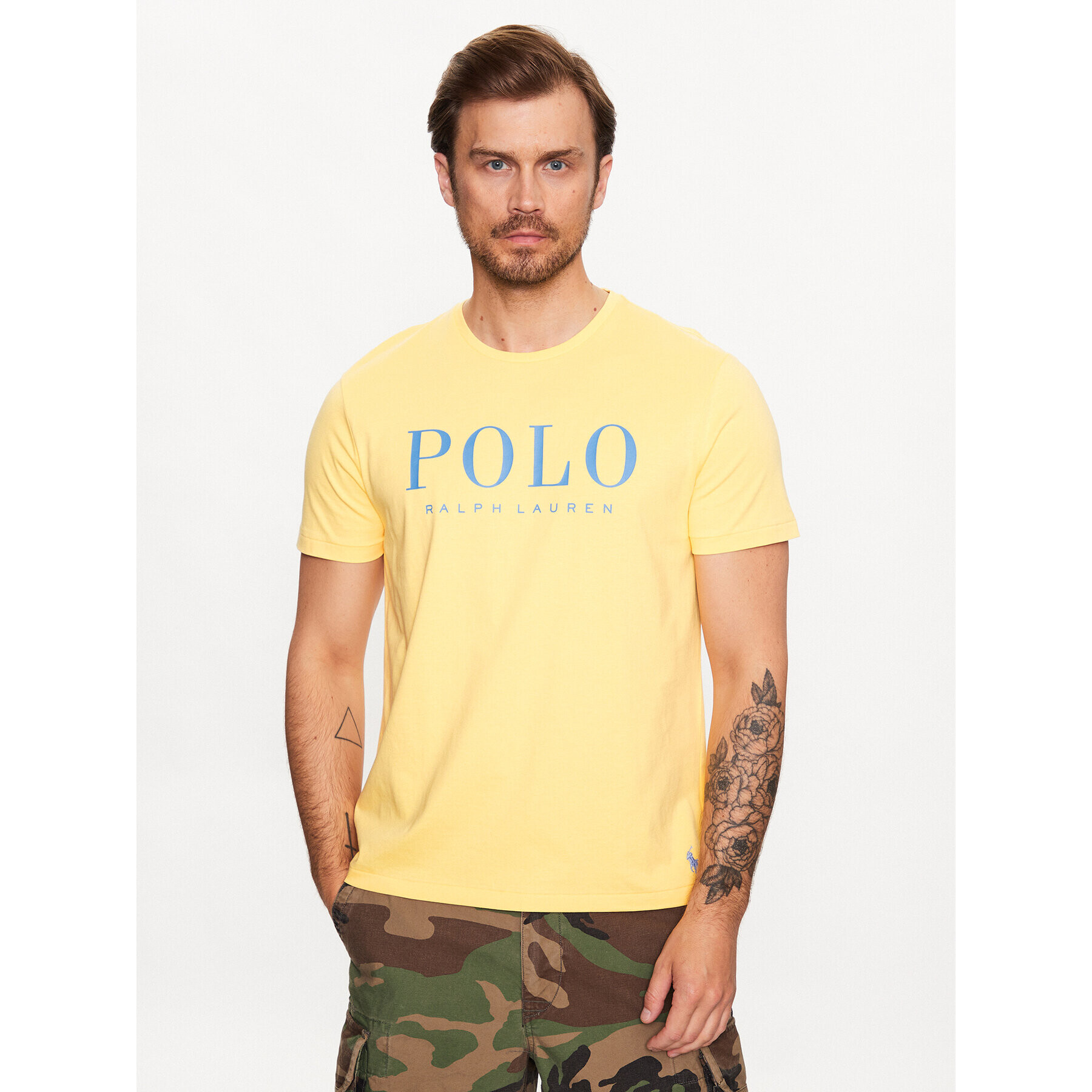 Polo Ralph Lauren Póló 710860829010 Sárga Custom Slim Fit - Pepit.hu