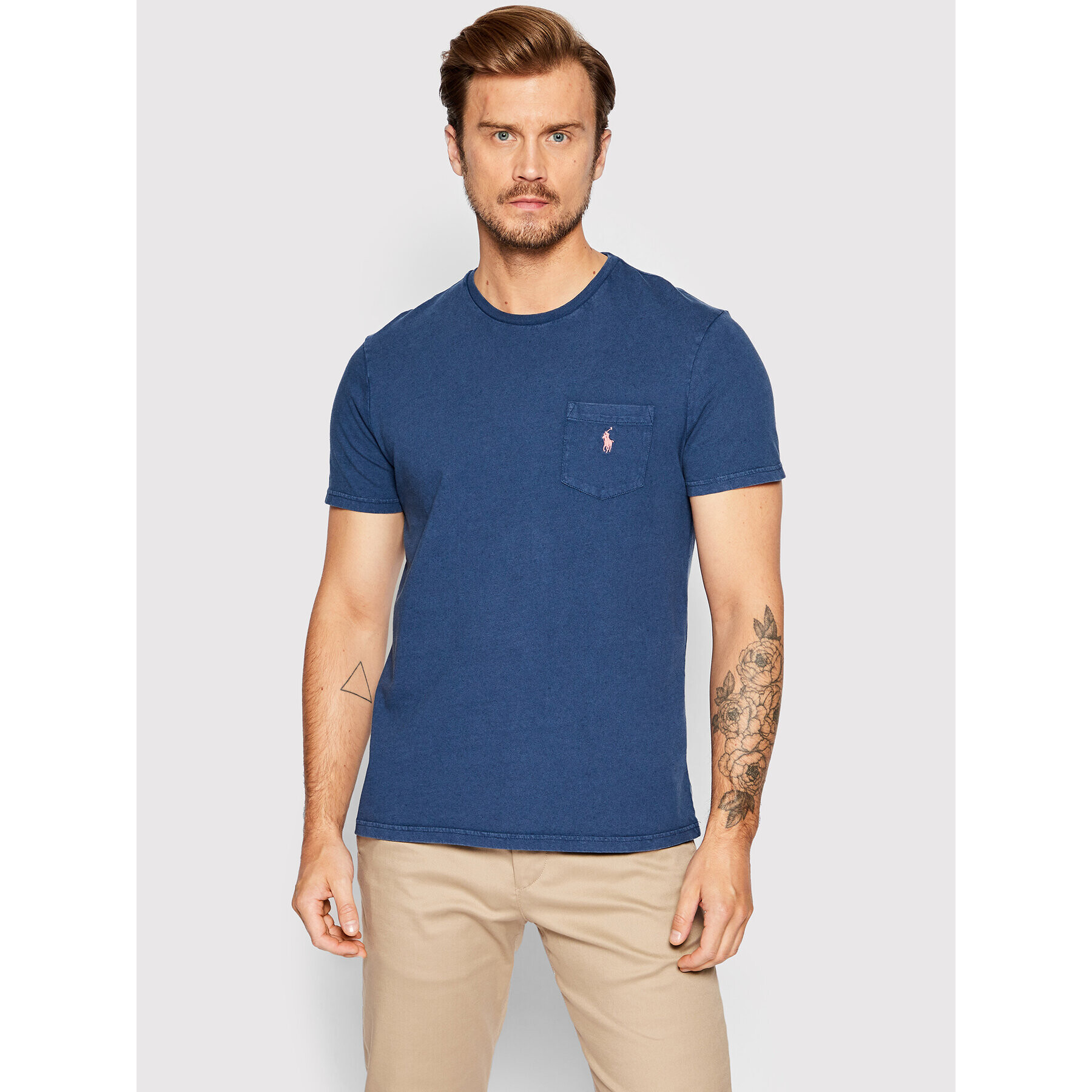 Polo Ralph Lauren Póló 710867350003 Sötétkék Custom Slim Fit - Pepit.hu